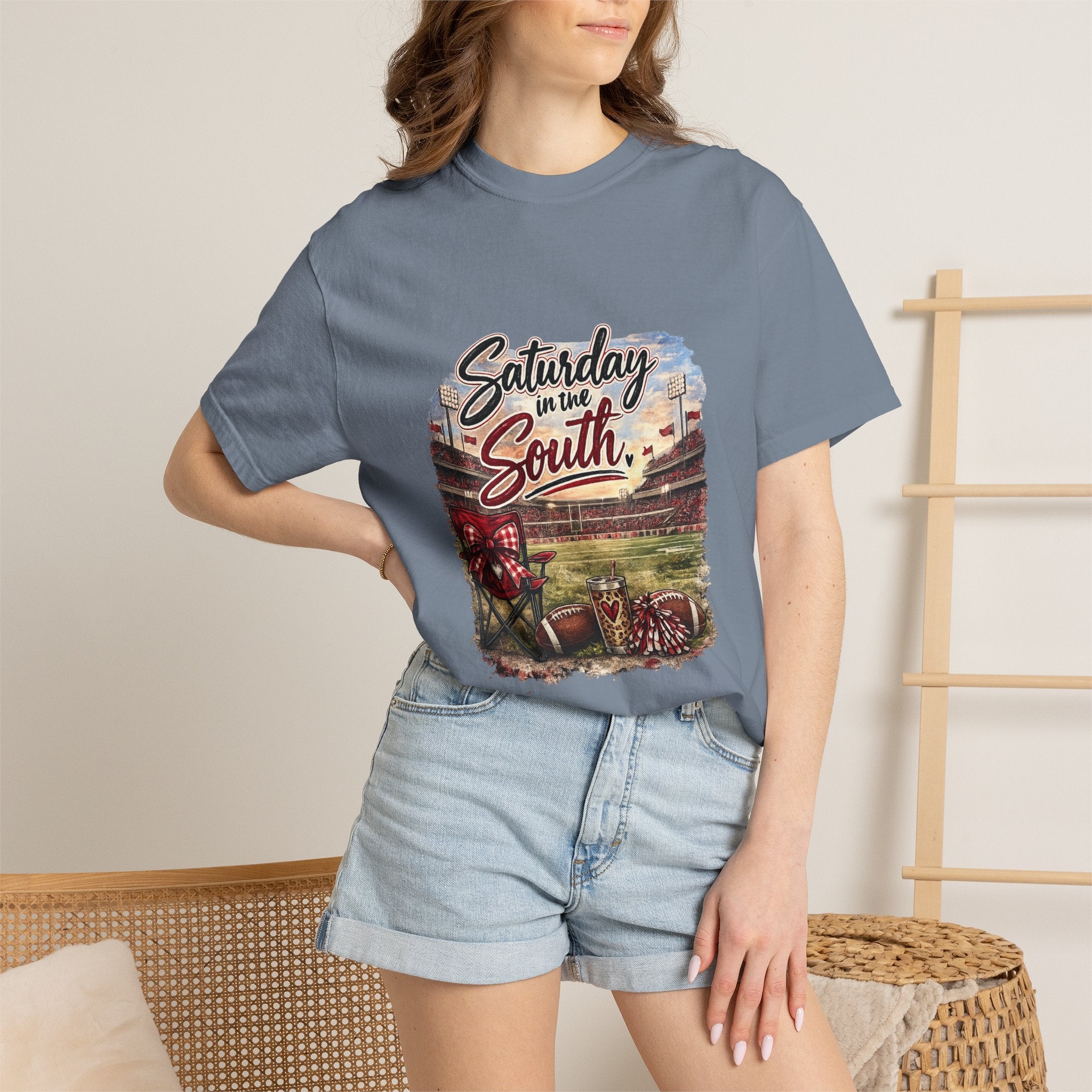 Saturday in the South T-Shirt – Tailgate Picnic Football Vintage Stadium Tee
