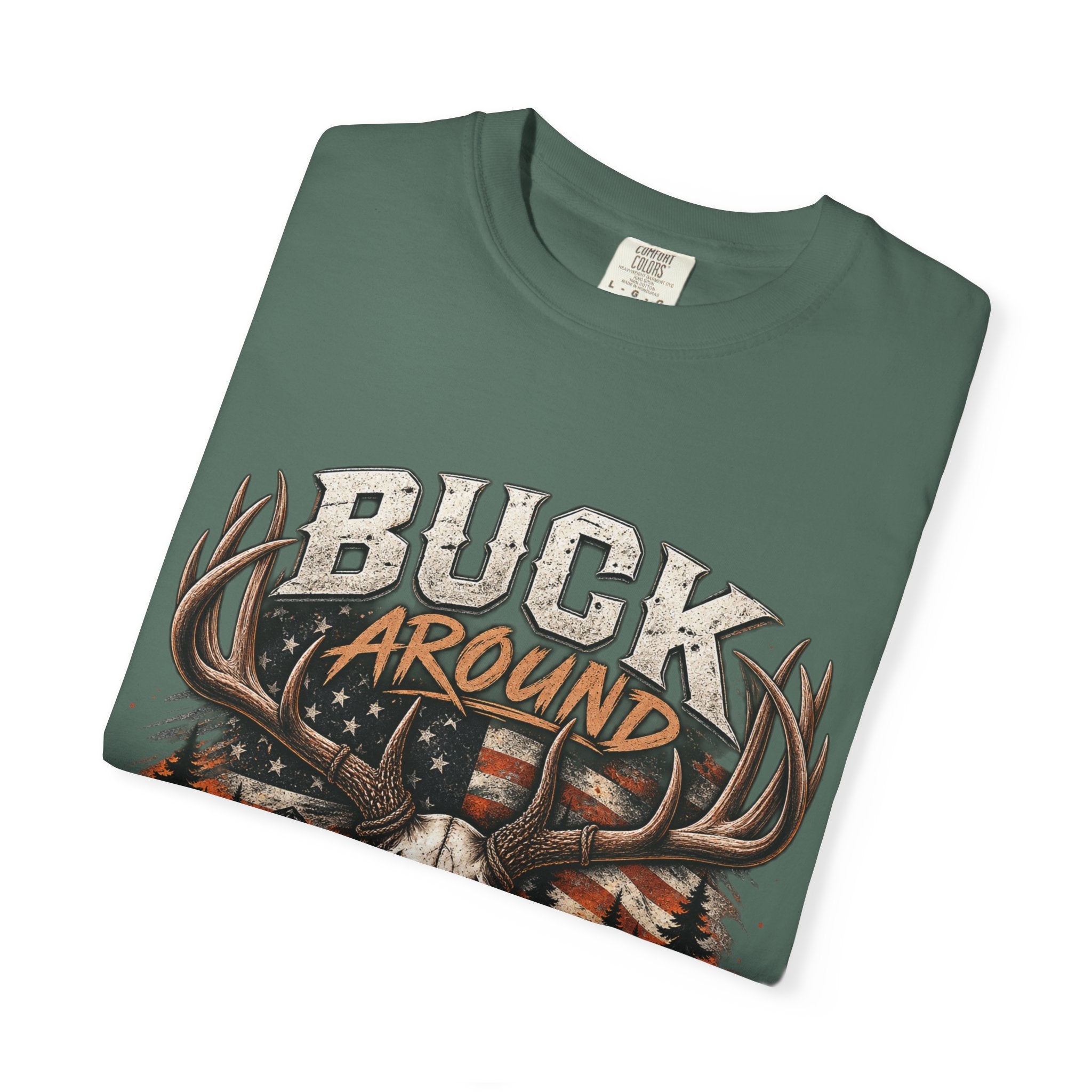 Buck Around And Find Out T-Shirt — Vintage Deer Skull Hunting Tee