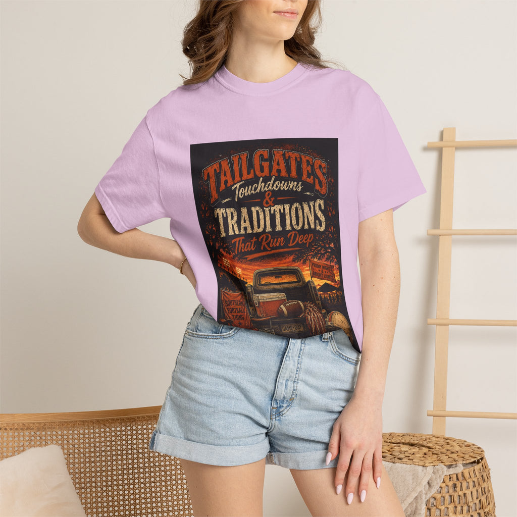 Tailgates & Touchdowns T-Shirt — Tailgate Traditions Football Game Day Tee