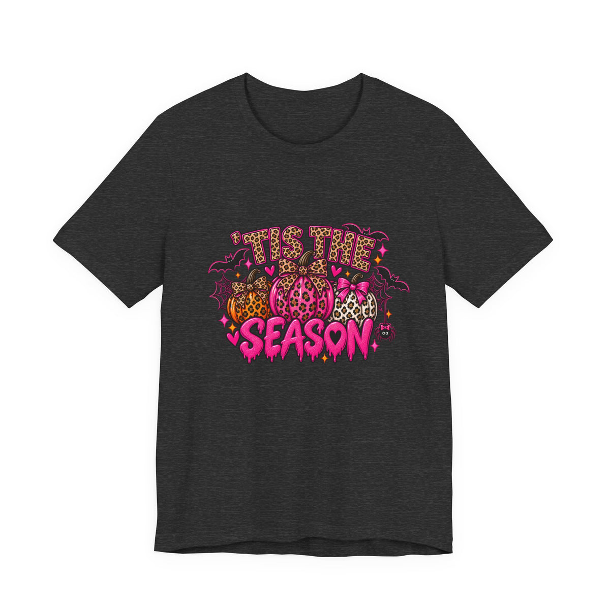 ’Tis the Season – Leopard Print Pumpkin Halloween Graphic Tee