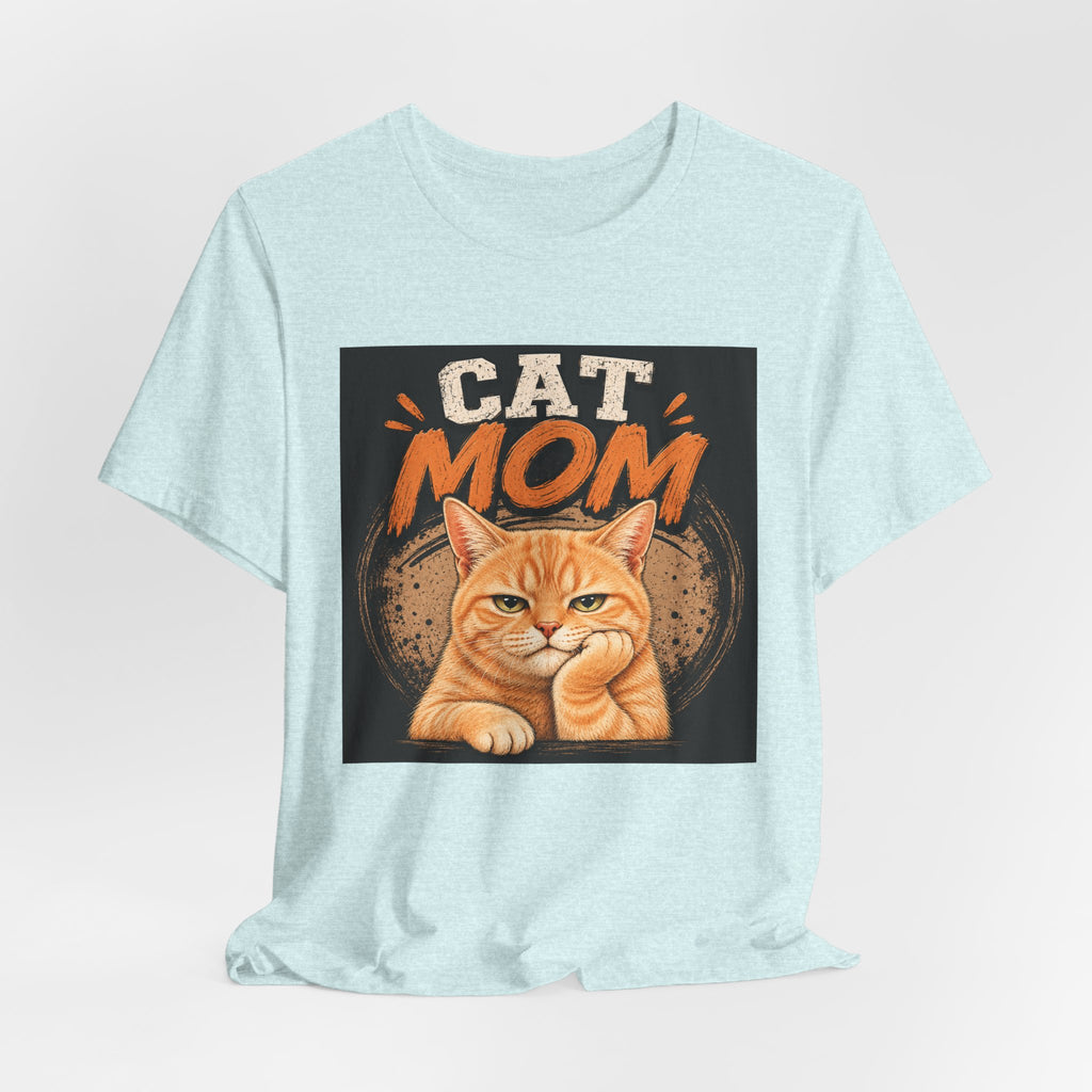 Cat Mom T-Shirt — Cute Orange Cat Graphic Tee for Cat Lovers