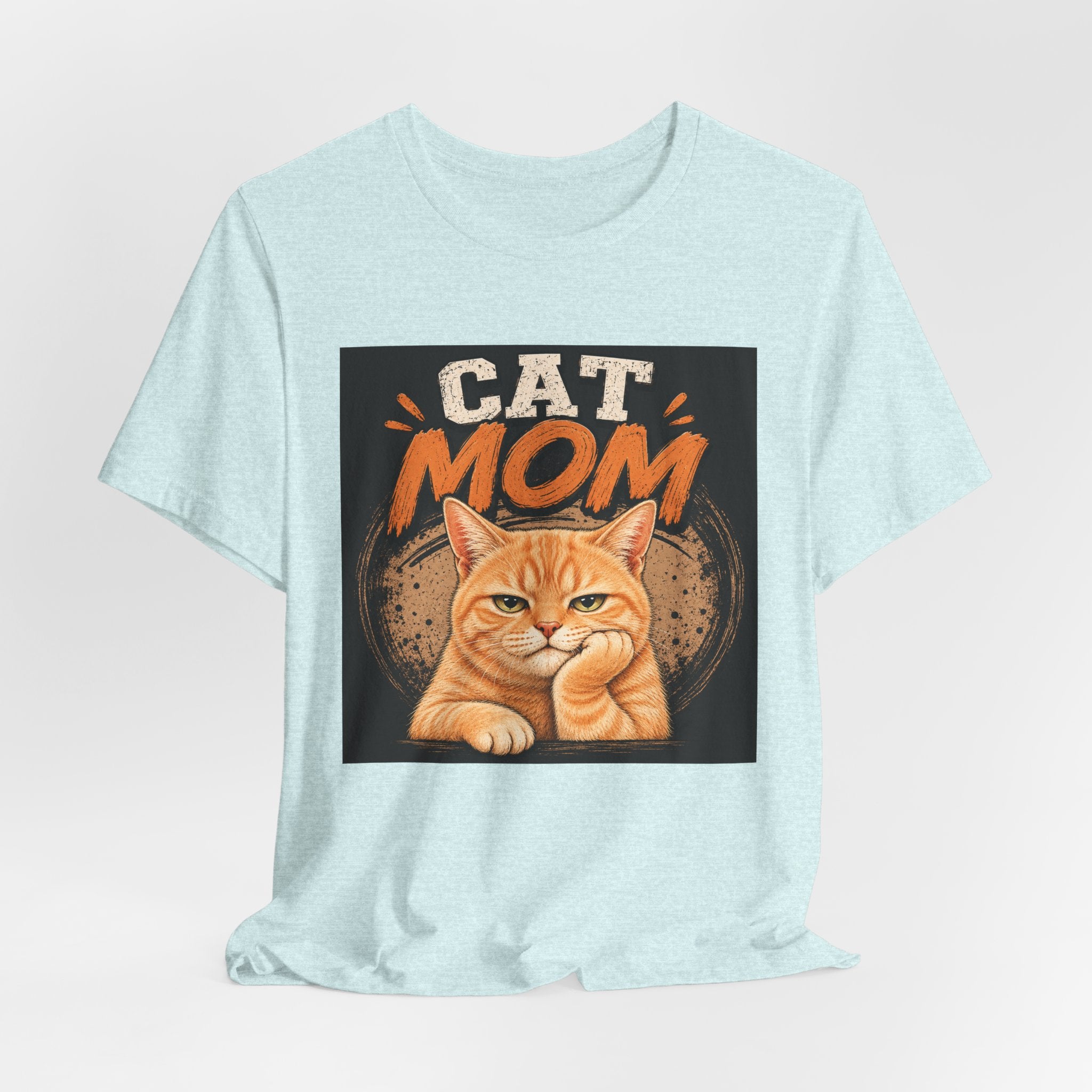 Cat Mom T-Shirt — Cute Orange Cat Graphic Tee for Cat Lovers