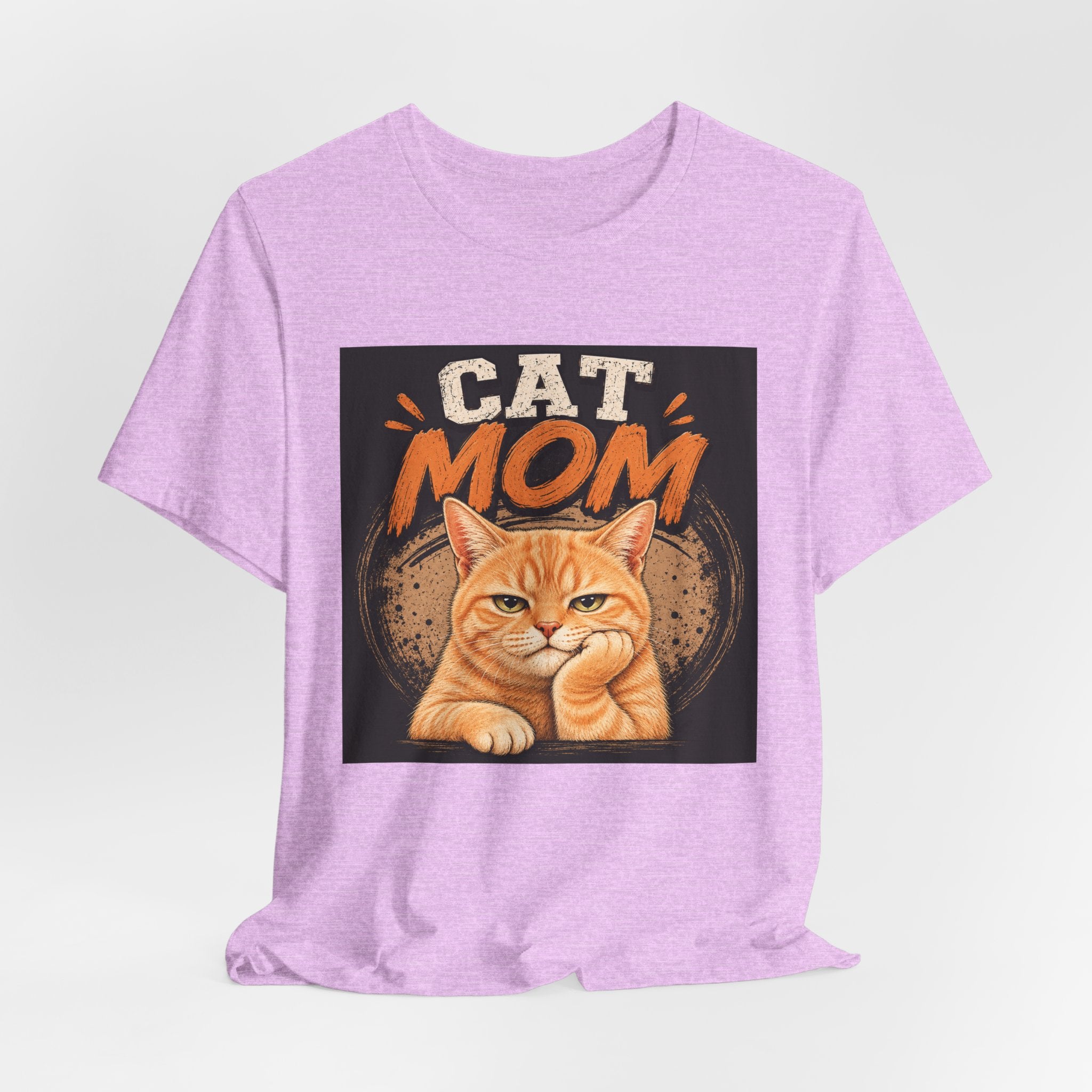 Cat Mom T-Shirt — Cute Orange Cat Graphic Tee for Cat Lovers