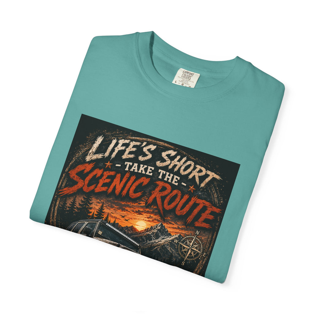 Off-Road Scenic Route T-Shirt — "Life’s Short, Take the Scenic Route" Adventure Tee