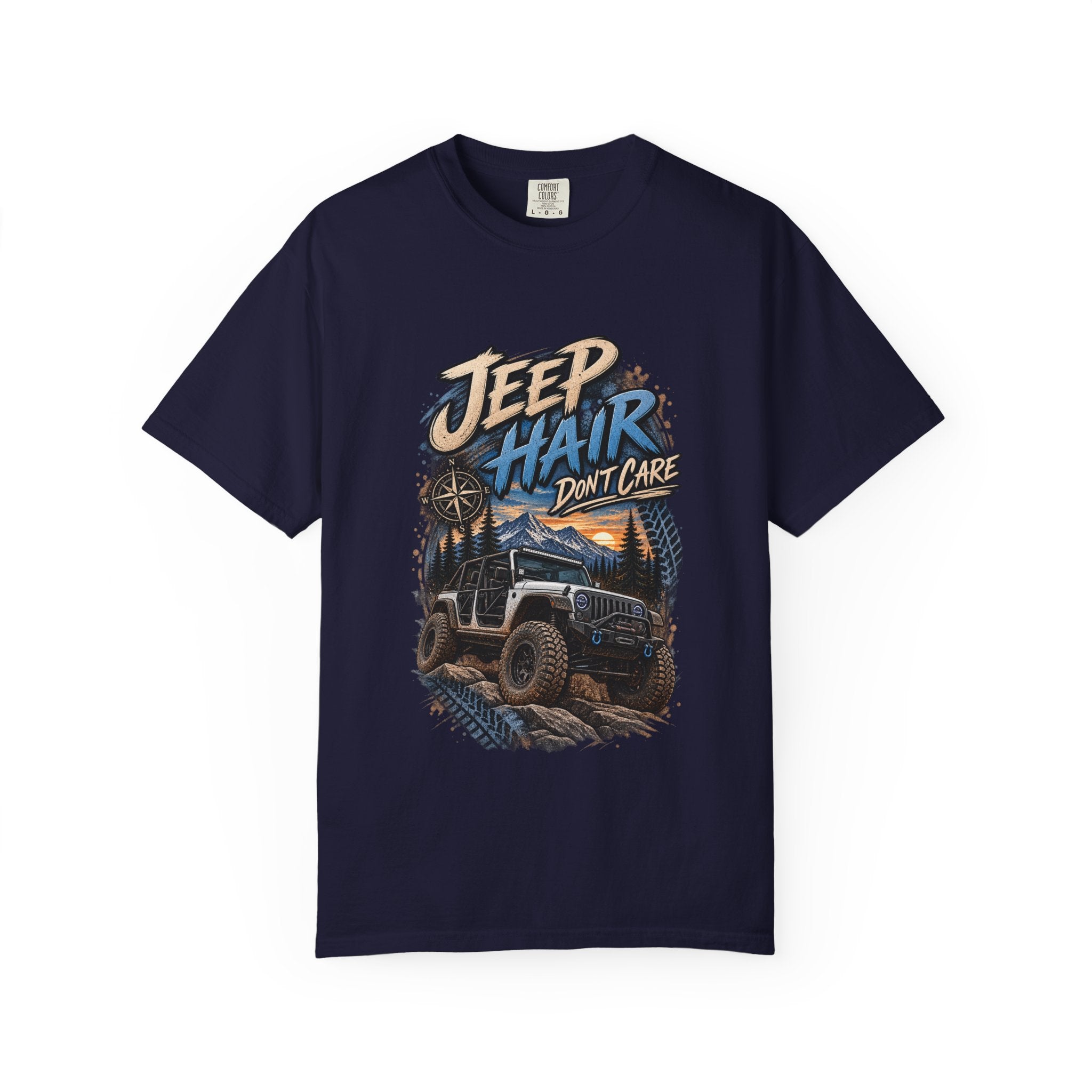 Jeep Hair Don't Care T-Shirt — Off-Road Jeep Graphic Tee