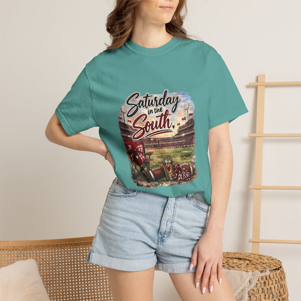 Saturday in the South T-Shirt – Tailgate Picnic Football Vintage Stadium Tee