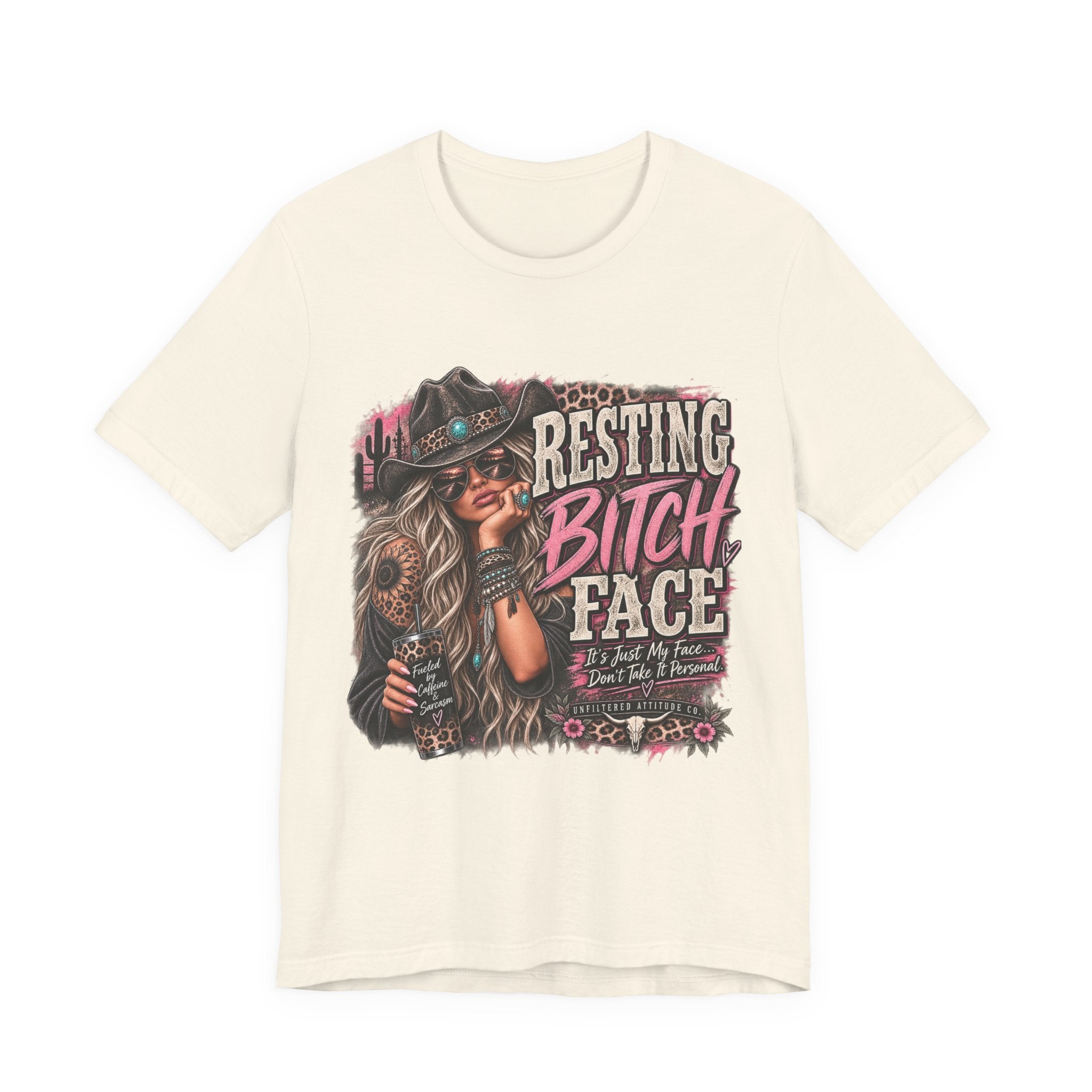 Resting Bitch Face Cowboy Tee — Funny Western Graphic T-Shirt