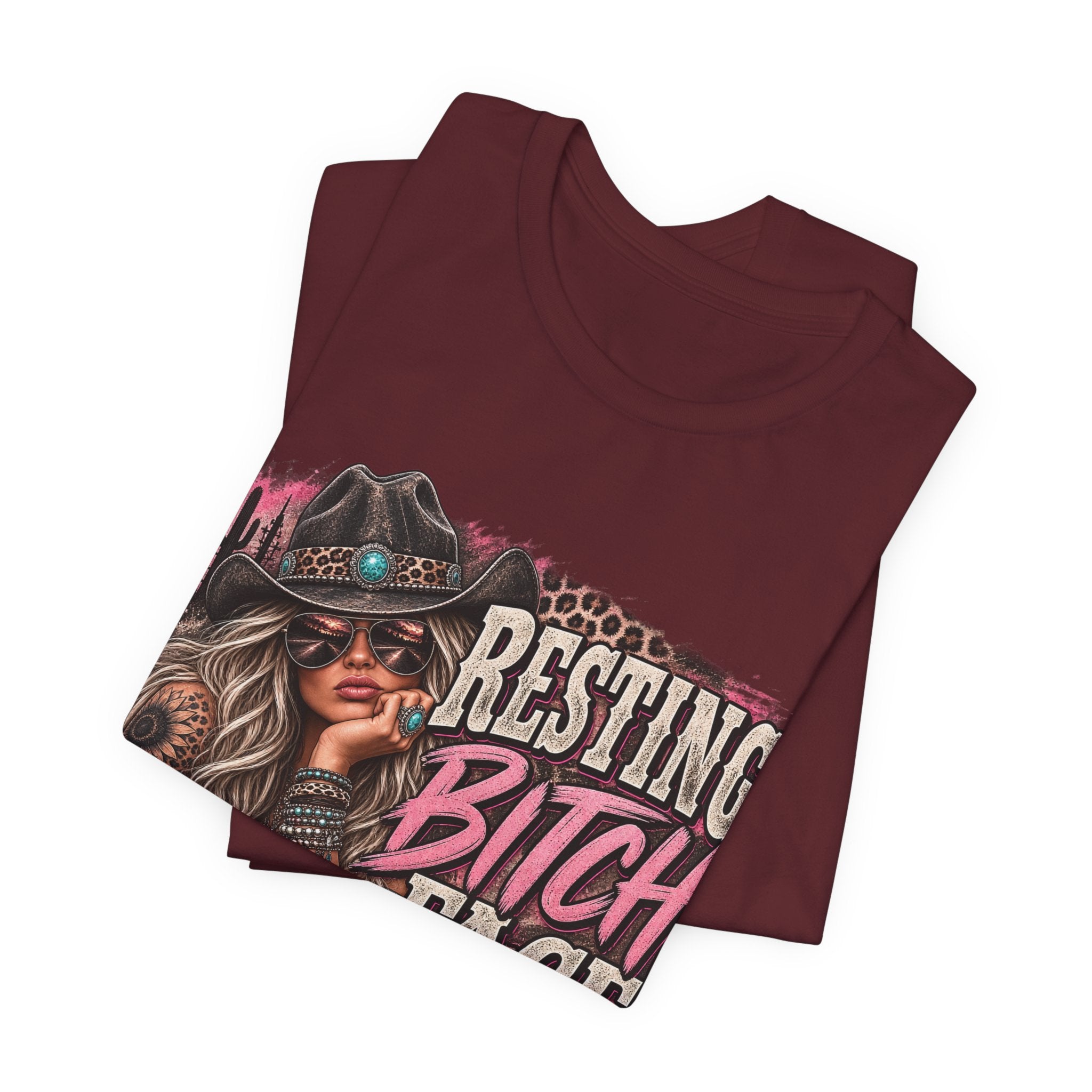 Resting Bitch Face Cowboy Tee — Funny Western Graphic T-Shirt