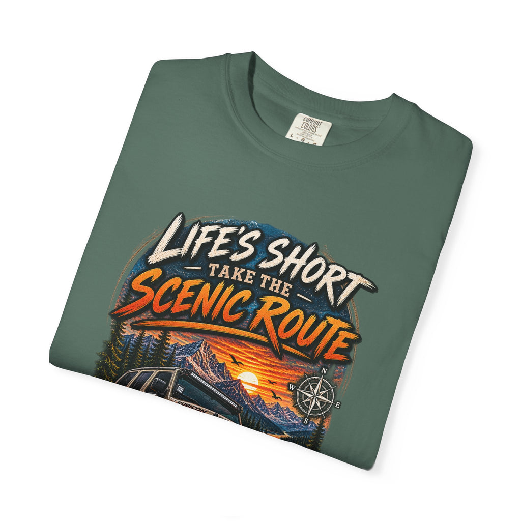 Scenic Route Off-Road T-Shirt — "Life's Short, Take the Scenic Route" Jeep Adventure Tee