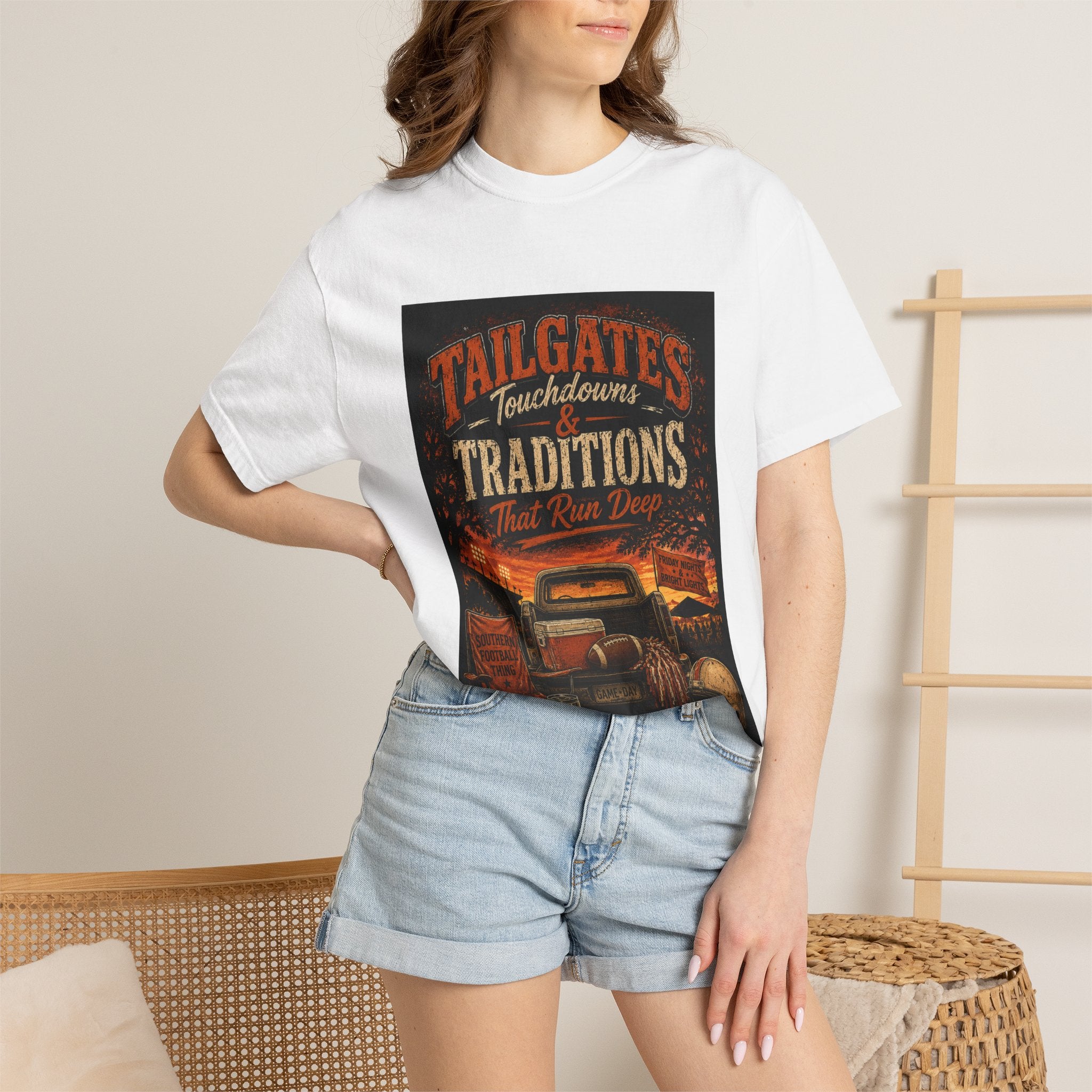 Tailgates & Touchdowns T-Shirt — Tailgate Traditions Football Game Day Tee