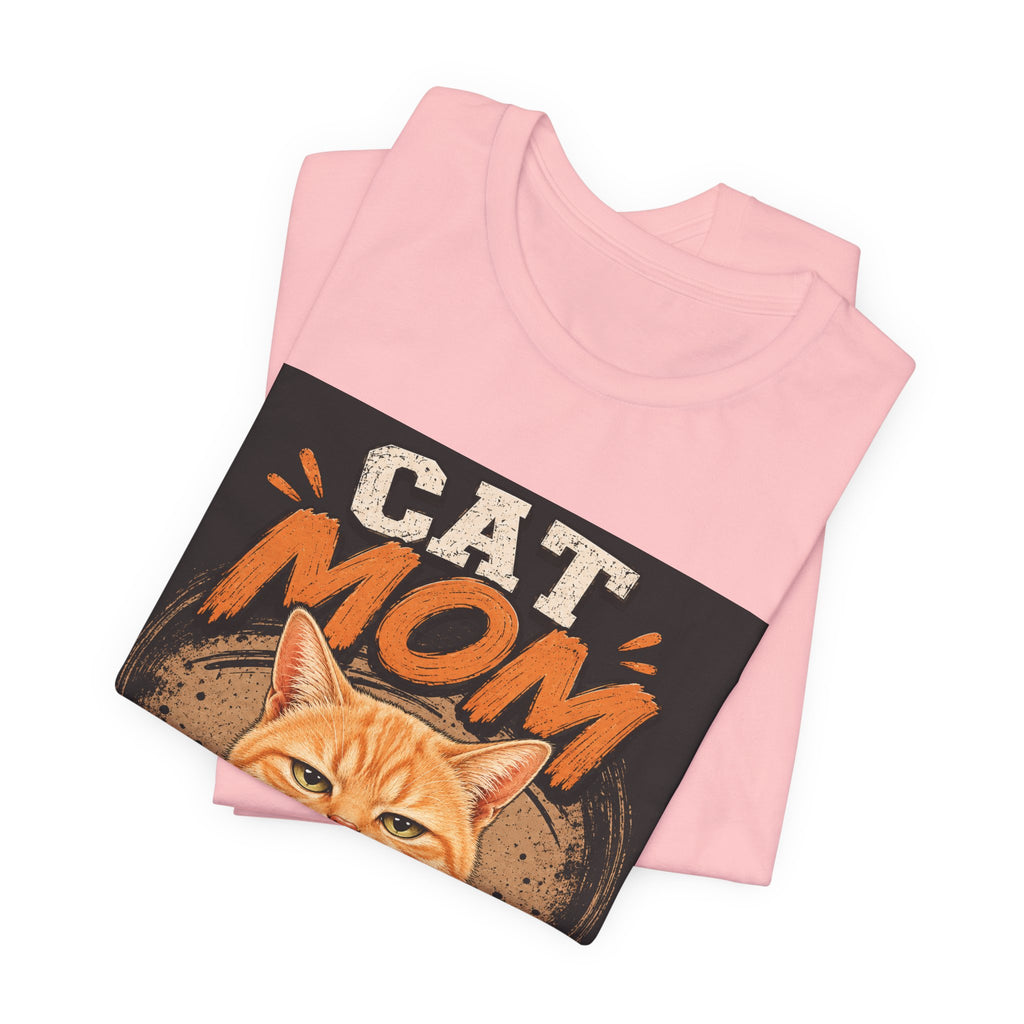 Cat Mom T-Shirt — Cute Orange Cat Graphic Tee for Cat Lovers