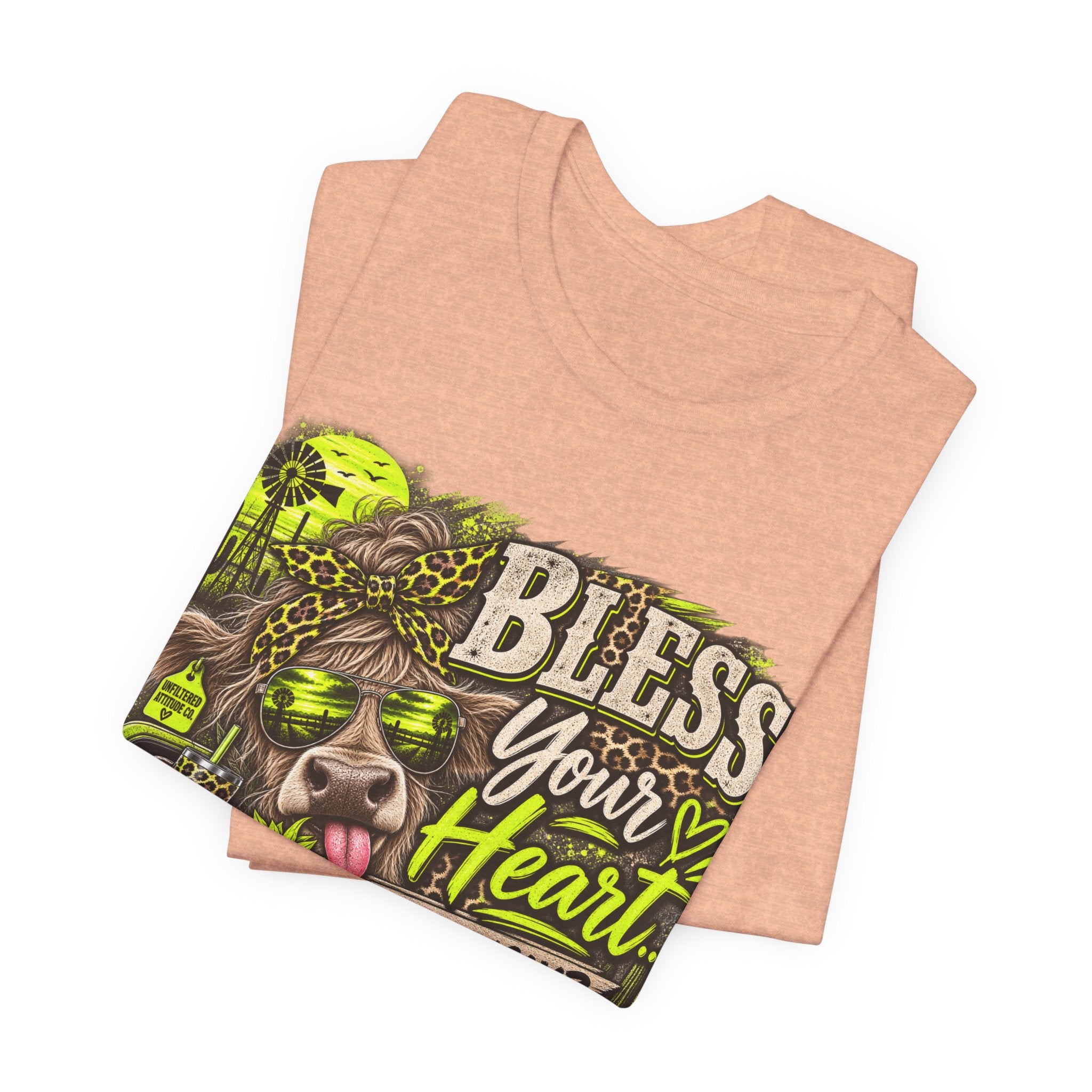 T‑Shirt — "Bless Your Heart... Seriously?" Cow Graphic Tee