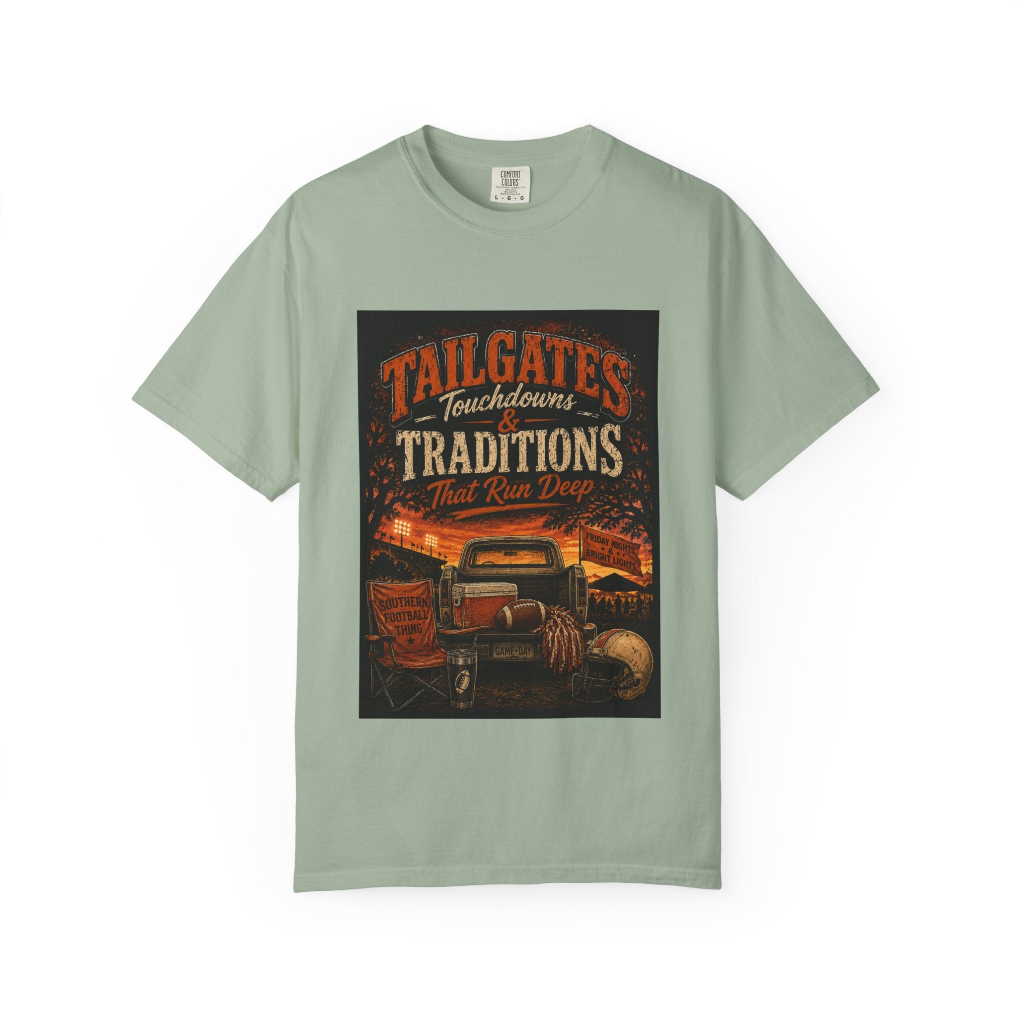 Tailgates & Touchdowns T-Shirt — Tailgate Traditions Football Game Day Tee