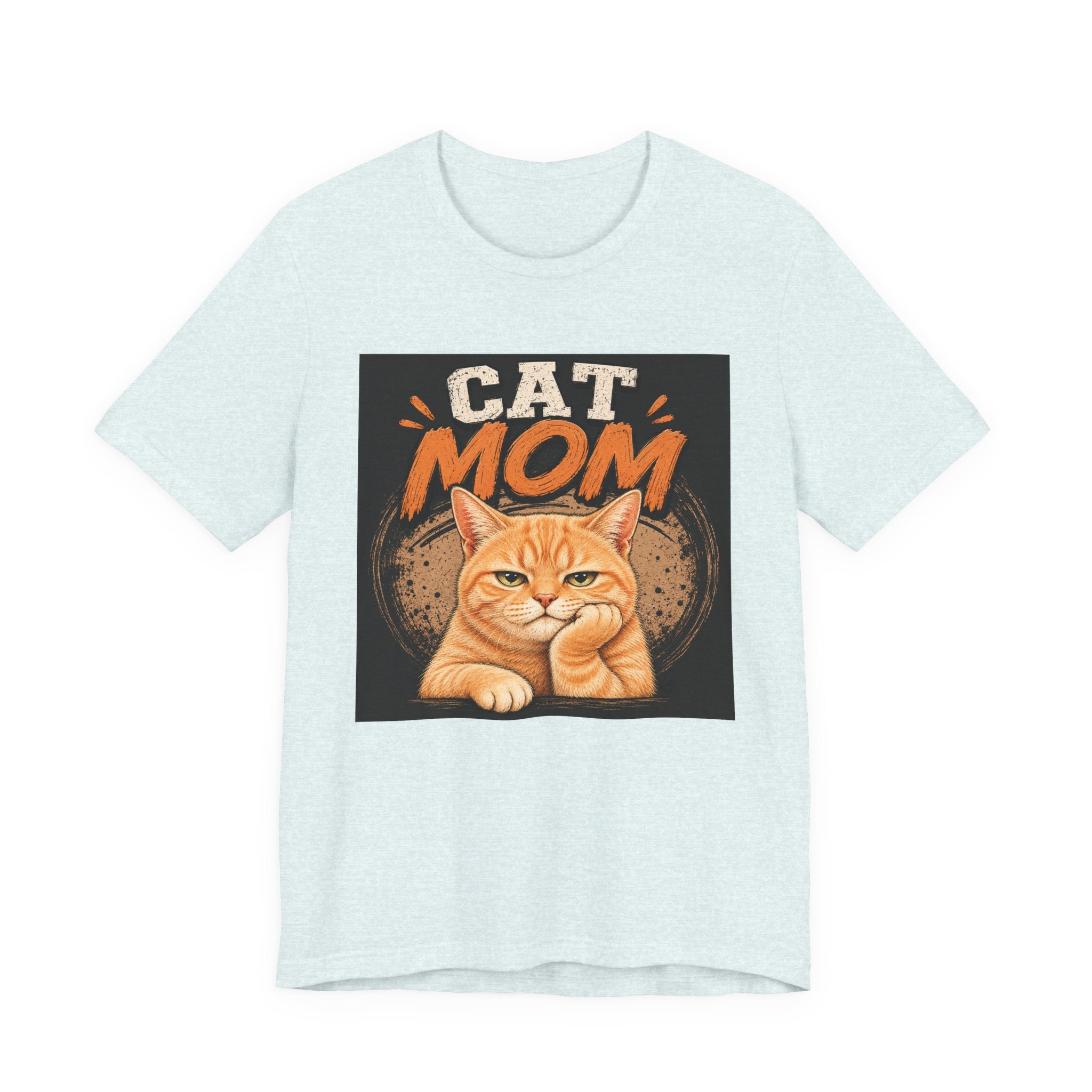 Cat Mom T-Shirt — Cute Orange Cat Graphic Tee for Cat Lovers