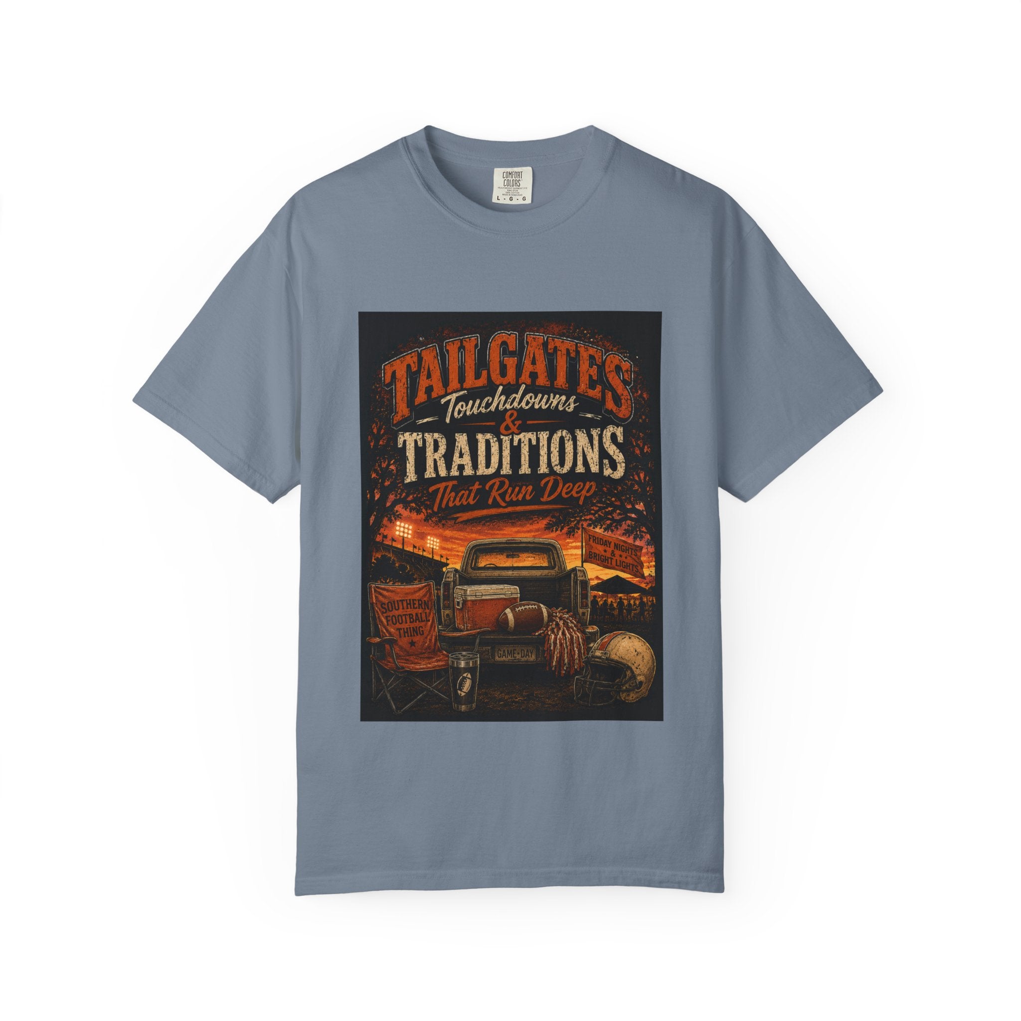 Tailgates & Touchdowns T-Shirt — Tailgate Traditions Football Game Day Tee