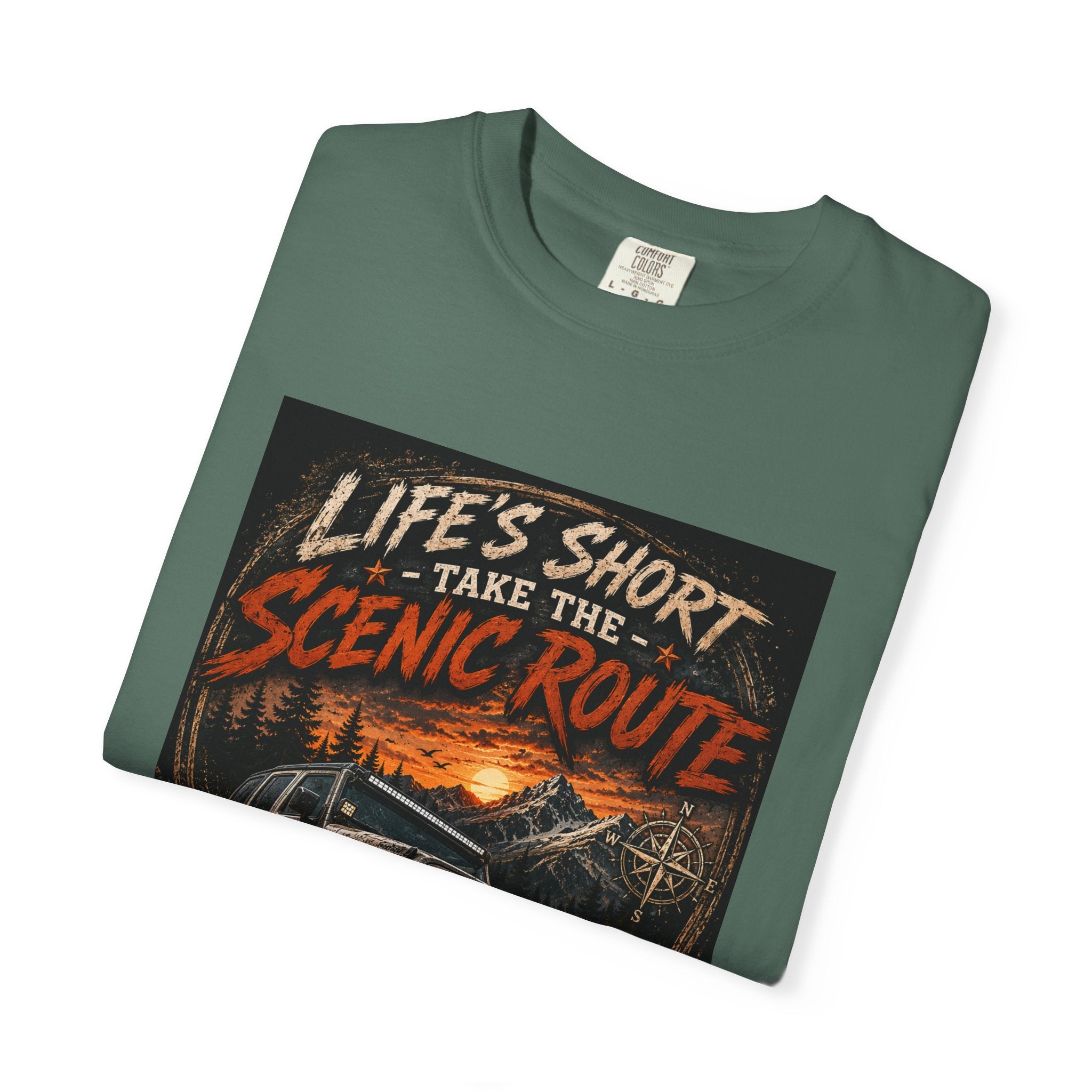 Off-Road Scenic Route T-Shirt — "Life’s Short, Take the Scenic Route" Adventure Tee
