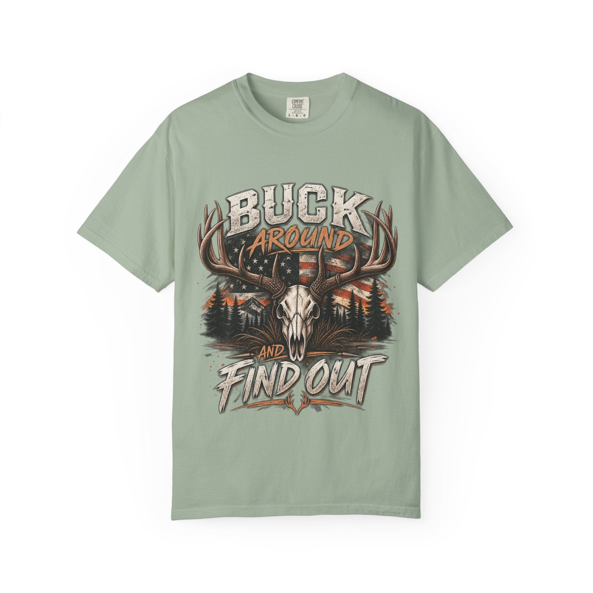 Buck Around And Find Out T-Shirt — Vintage Deer Skull Hunting Tee