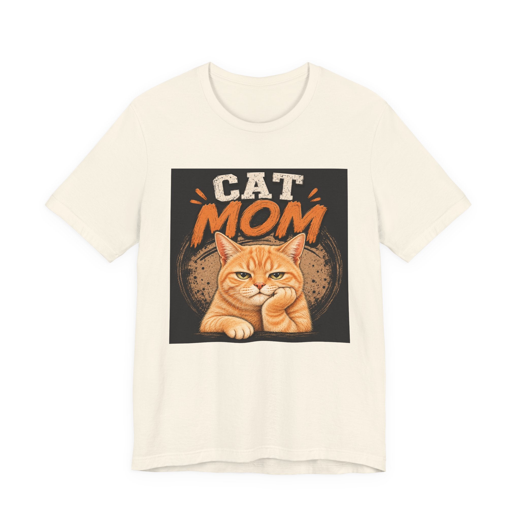 Cat Mom T-Shirt — Cute Orange Cat Graphic Tee for Cat Lovers
