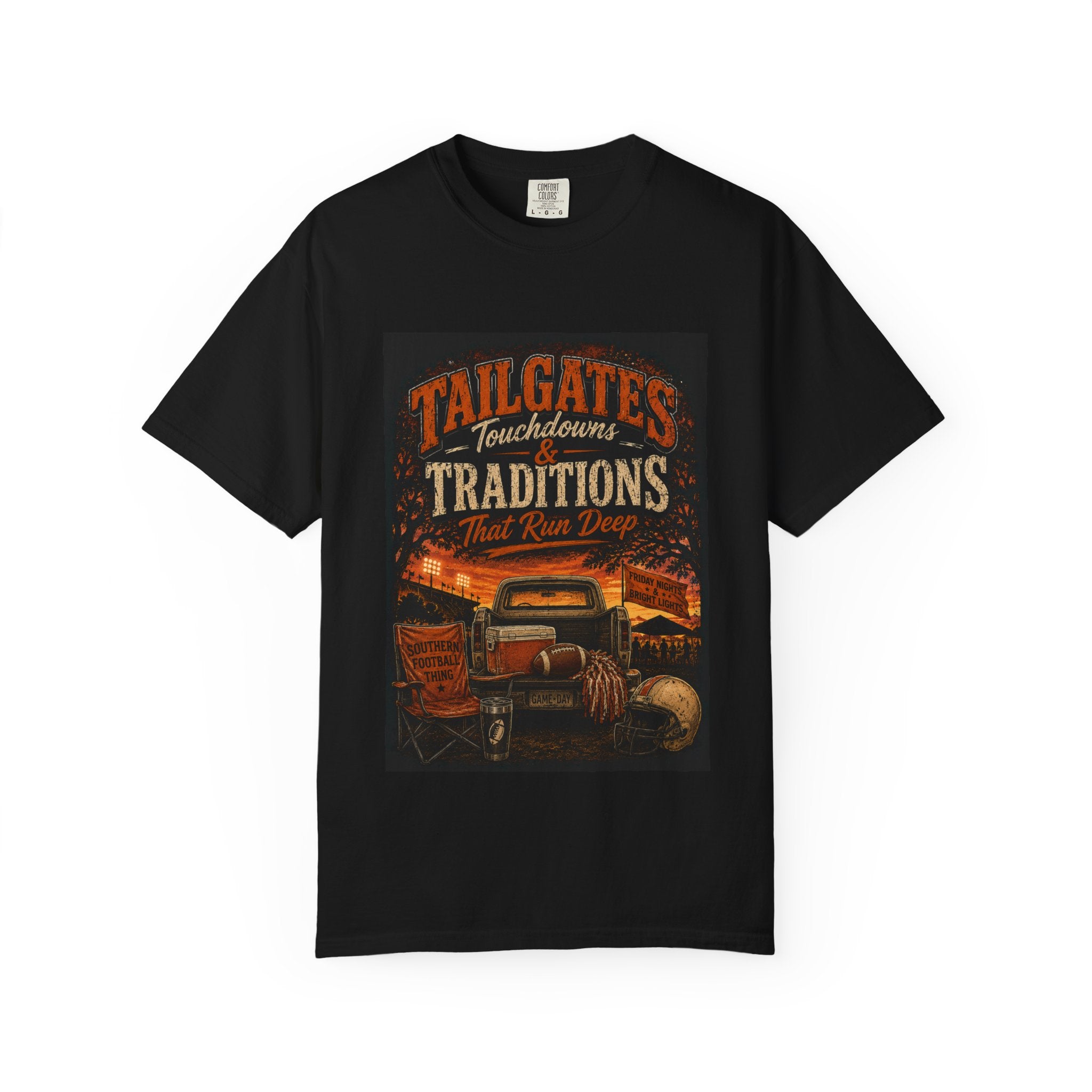 Tailgates & Touchdowns T-Shirt — Tailgate Traditions Football Game Day Tee
