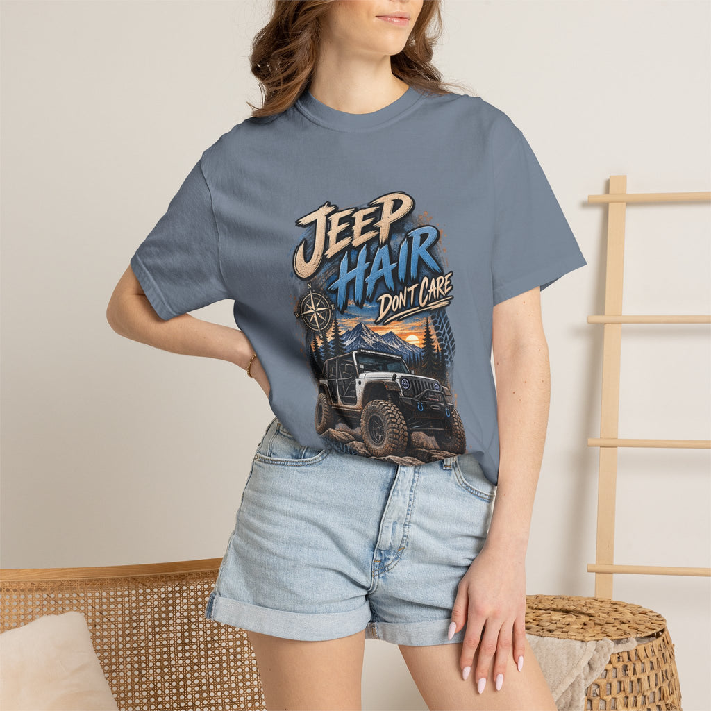 Jeep Hair Don't Care T-Shirt — Off-Road Jeep Graphic Tee