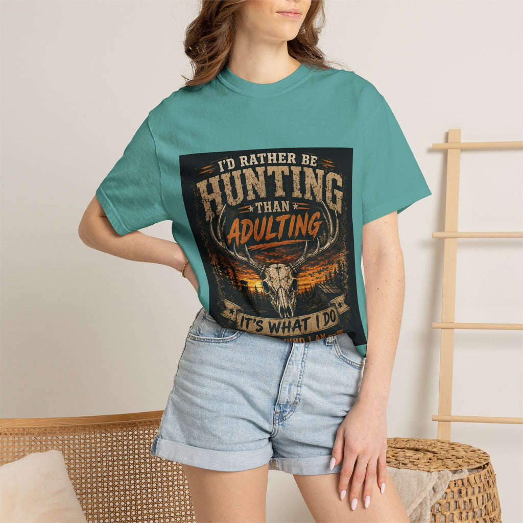 Hunting Over Adulting T-Shirt — "I'd Rather Be Hunting Than Adulting" Outdoor Shirt