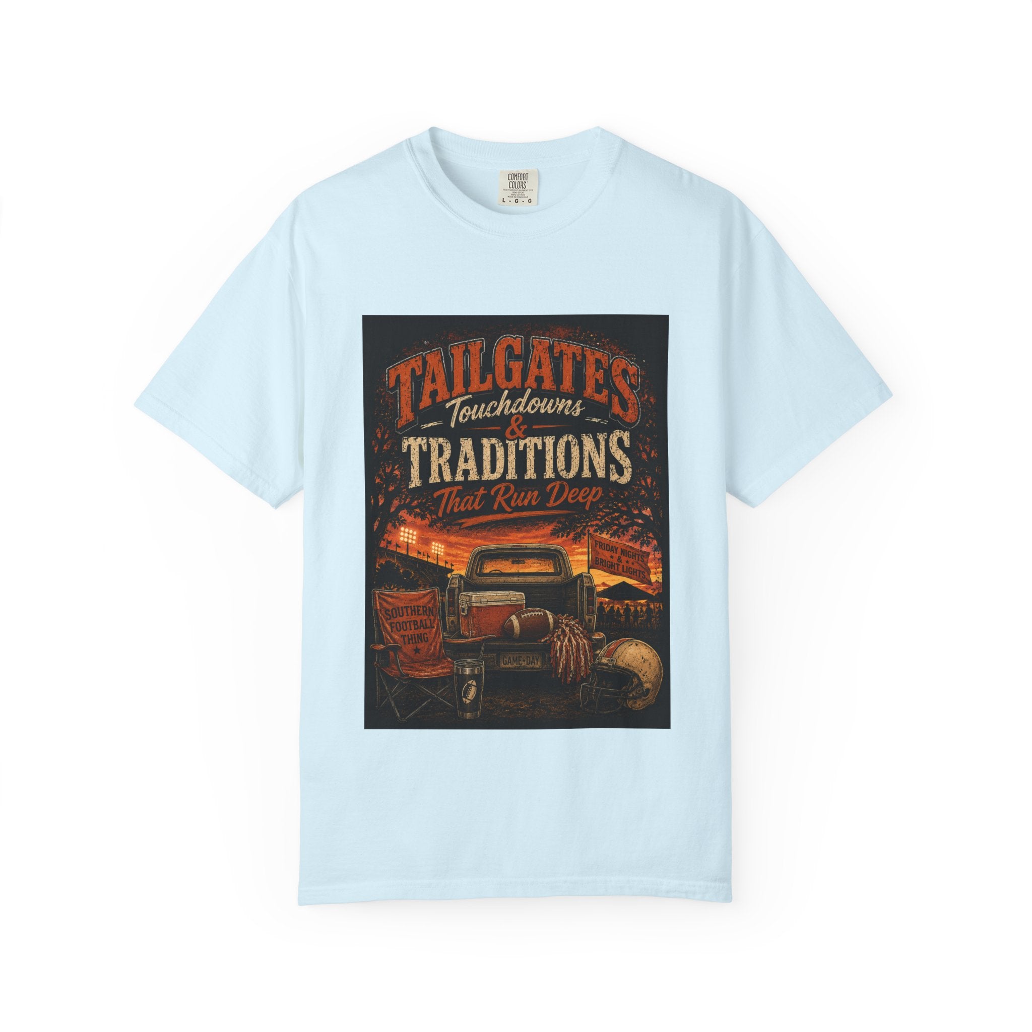 Tailgates & Touchdowns T-Shirt — Tailgate Traditions Football Game Day Tee