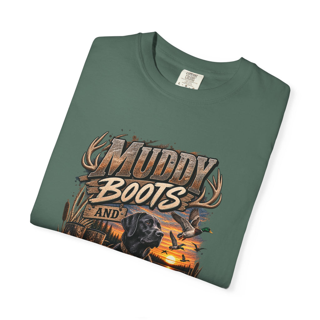 Duck Hunting T-Shirt — "Muddy Boots and Duck Calls" Graphic Tee for Hunters