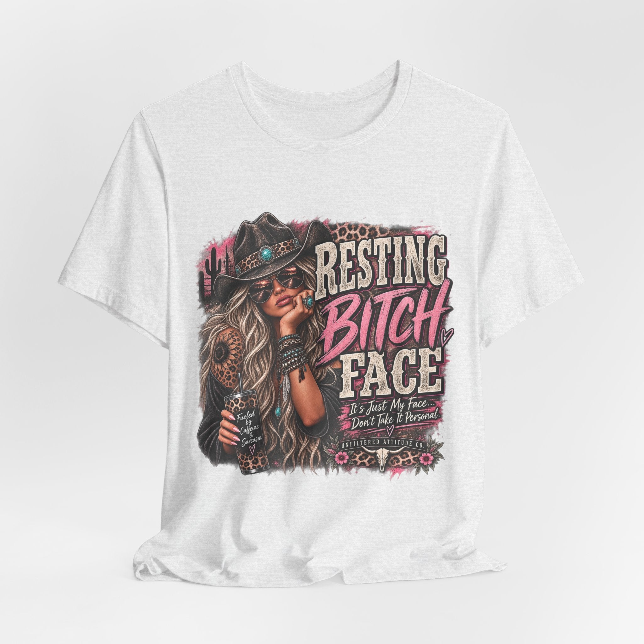 Resting Bitch Face Cowboy Tee — Funny Western Graphic T-Shirt