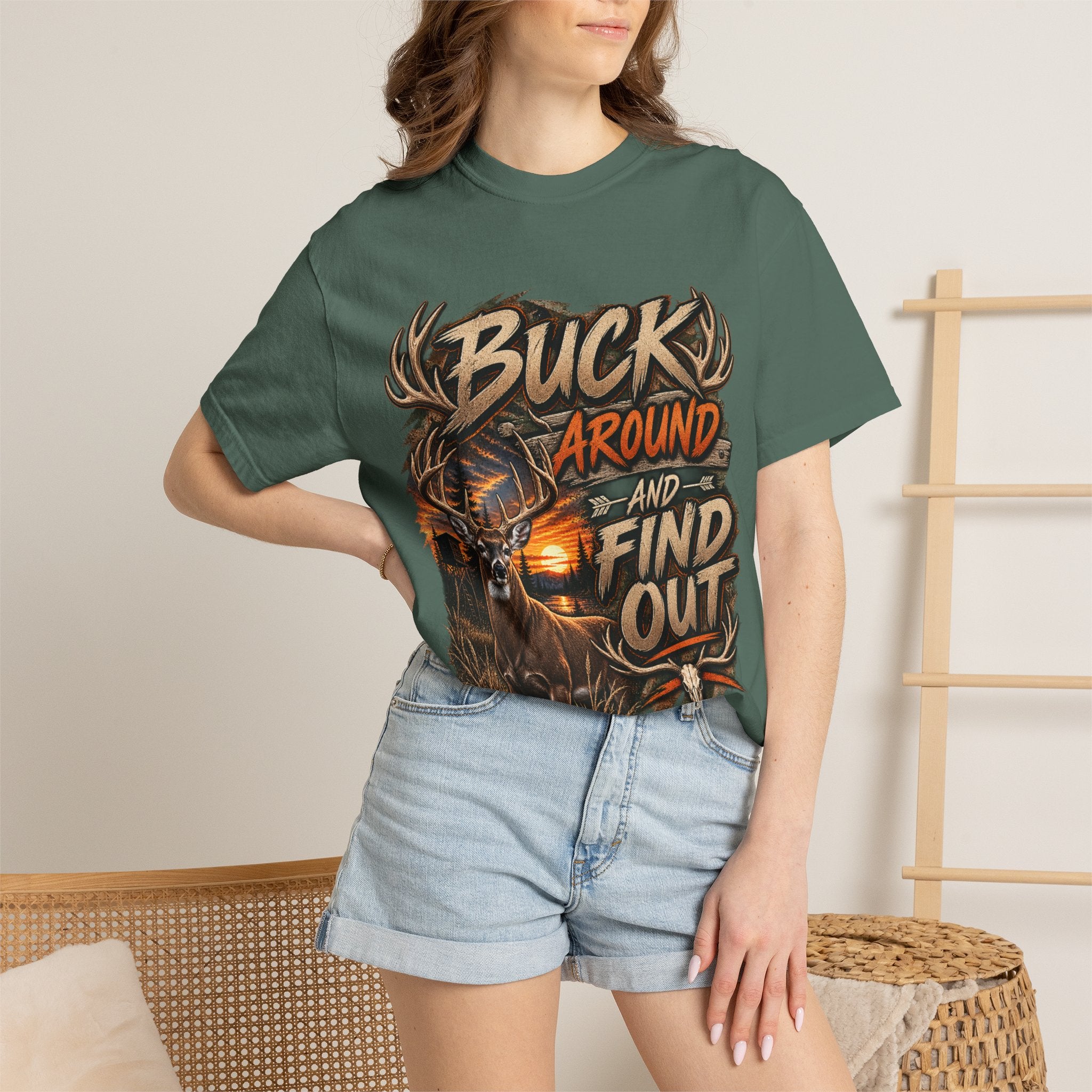 Buck Around and Find Out T-Shirt — Hunting Deer Graphic Tee