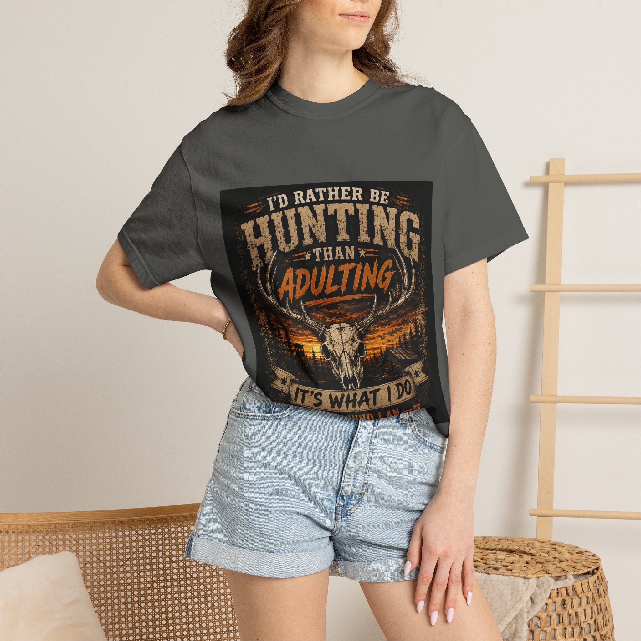 Hunting Over Adulting T-Shirt — "I'd Rather Be Hunting Than Adulting" Outdoor Shirt