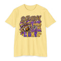 Saturday Nights & Stadium Lights – Purple & Gold Game Day Graphic Tee