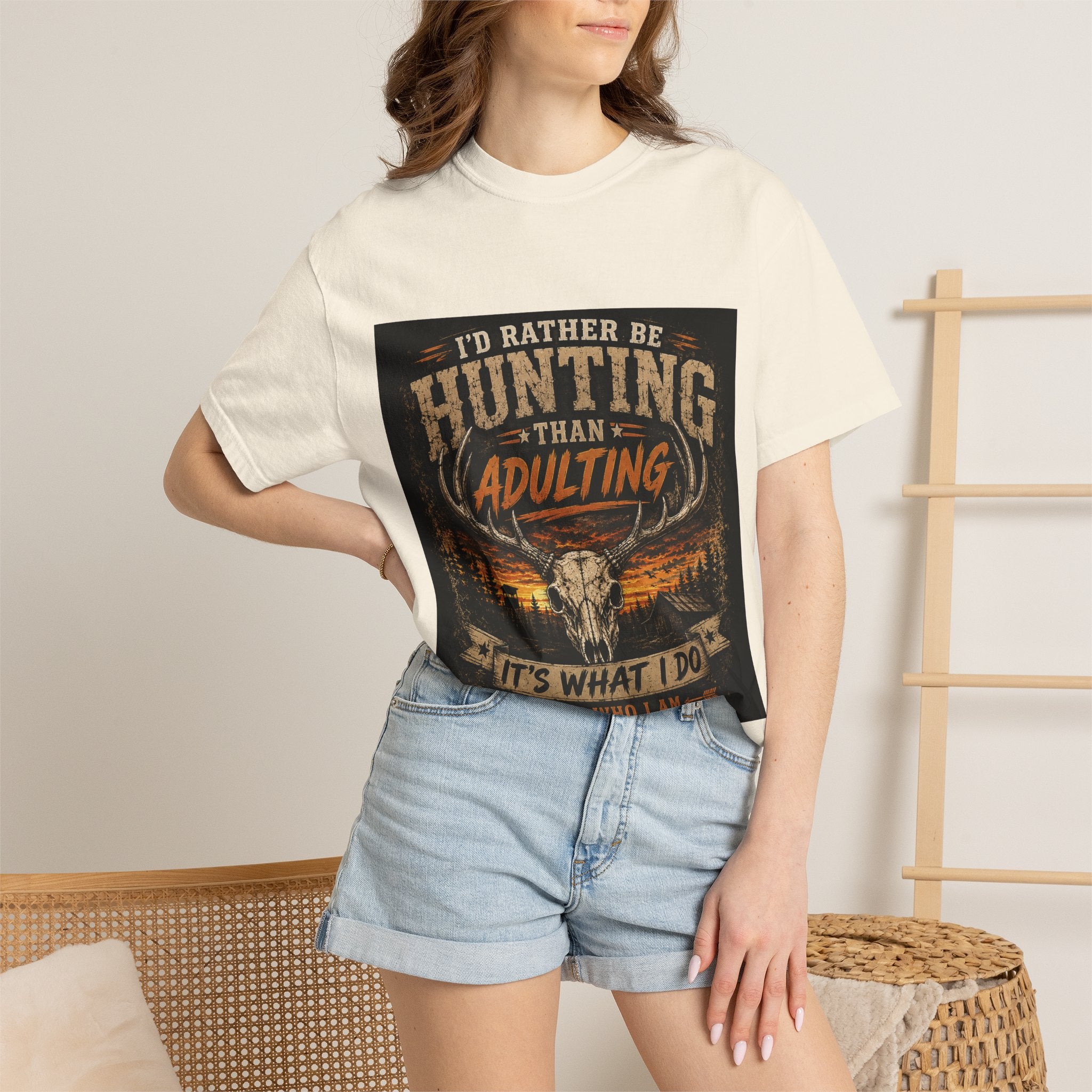 Hunting Over Adulting T-Shirt — "I'd Rather Be Hunting Than Adulting" Outdoor Shirt