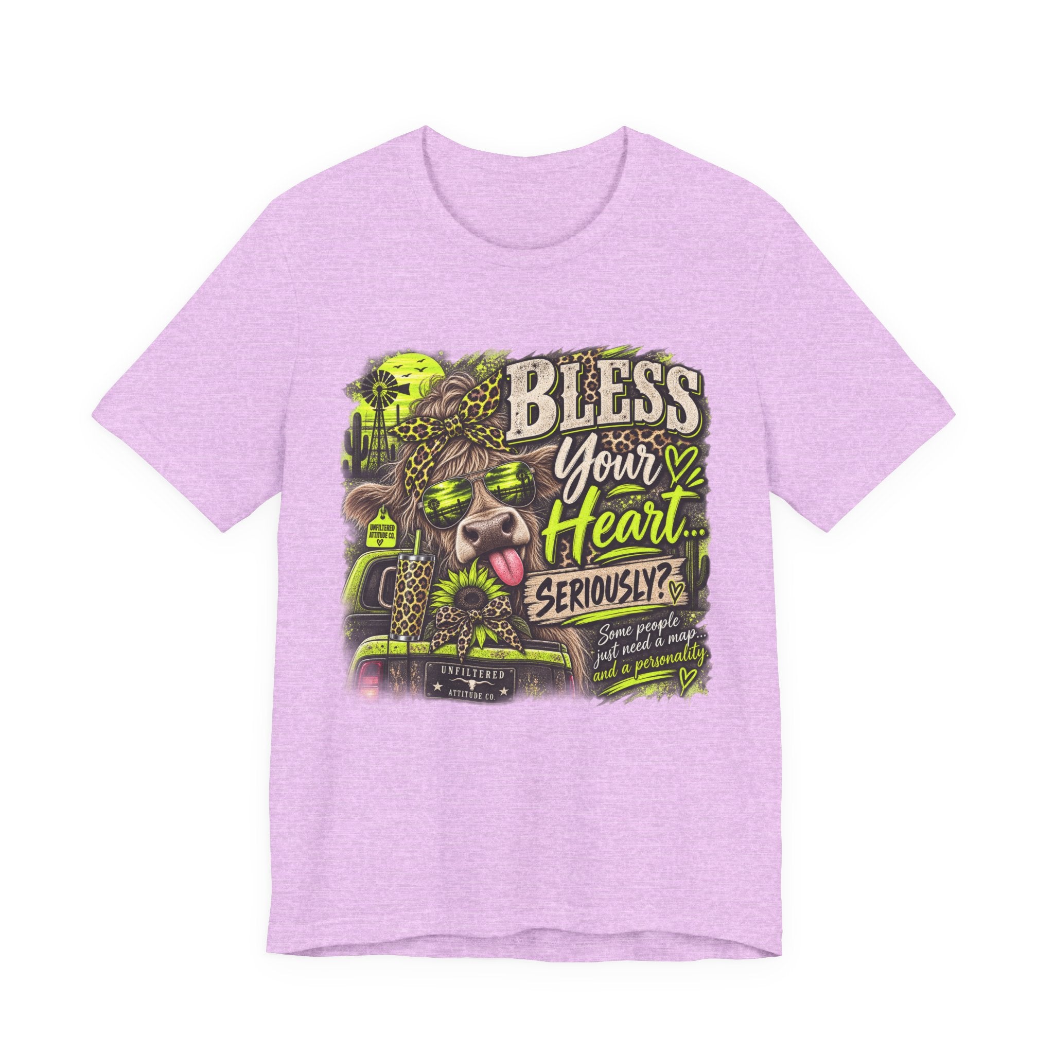 T‑Shirt — "Bless Your Heart... Seriously?" Cow Graphic Tee
