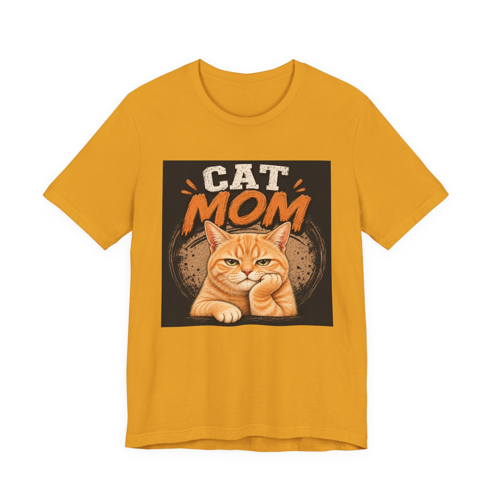 Cat Mom T-Shirt — Cute Orange Cat Graphic Tee for Cat Lovers