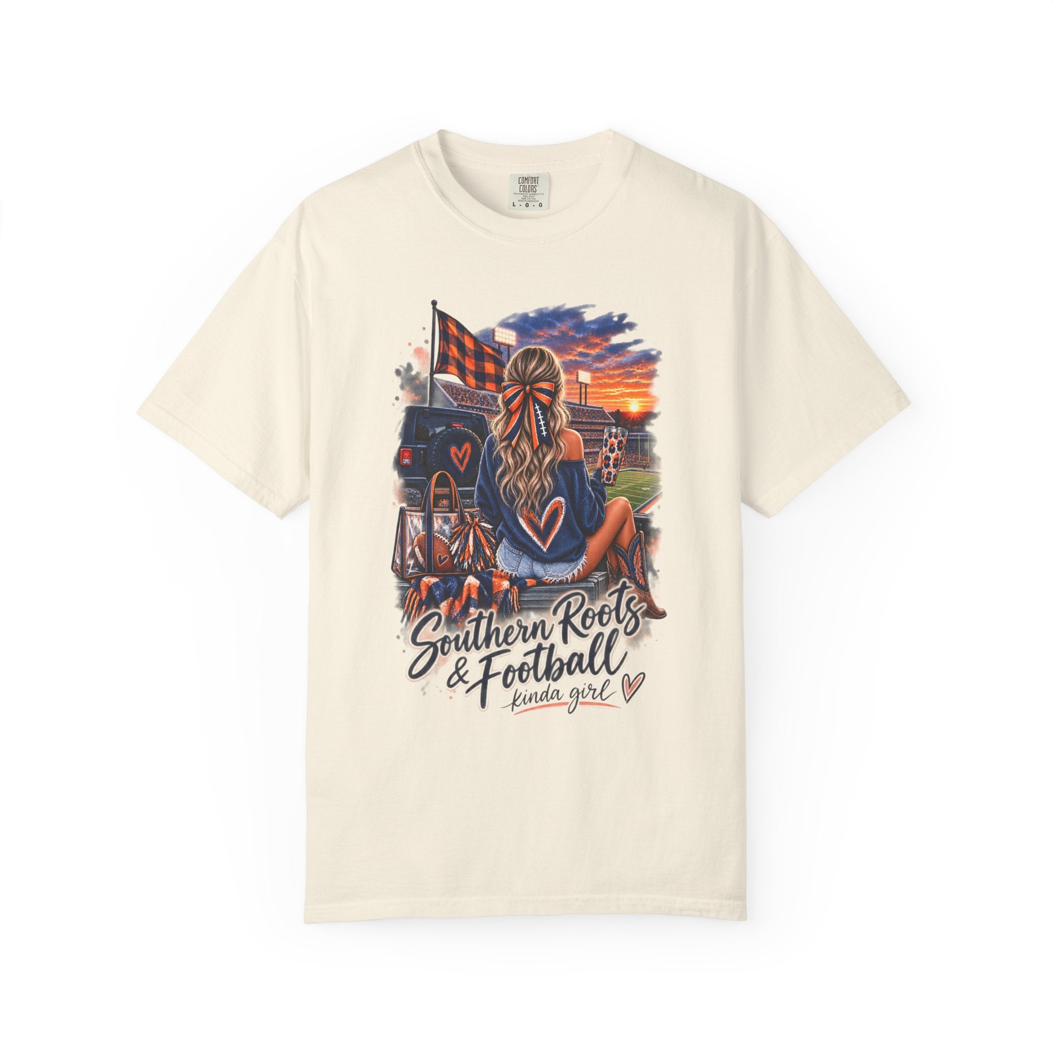 Southern Roots & Football T-Shirt — Tailgate Mom Graphic Tee