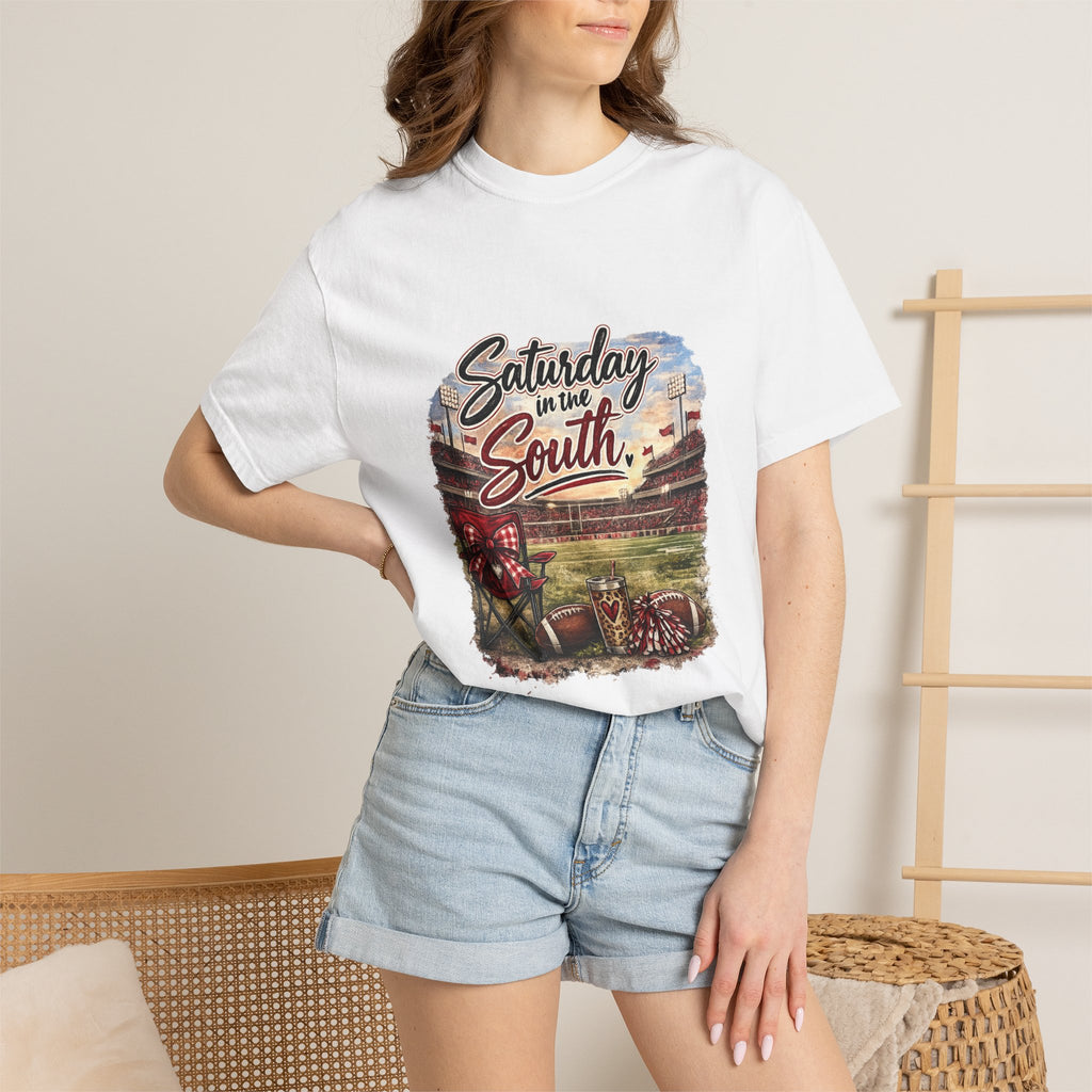 Saturday in the South T-Shirt – Tailgate Picnic Football Vintage Stadium Tee