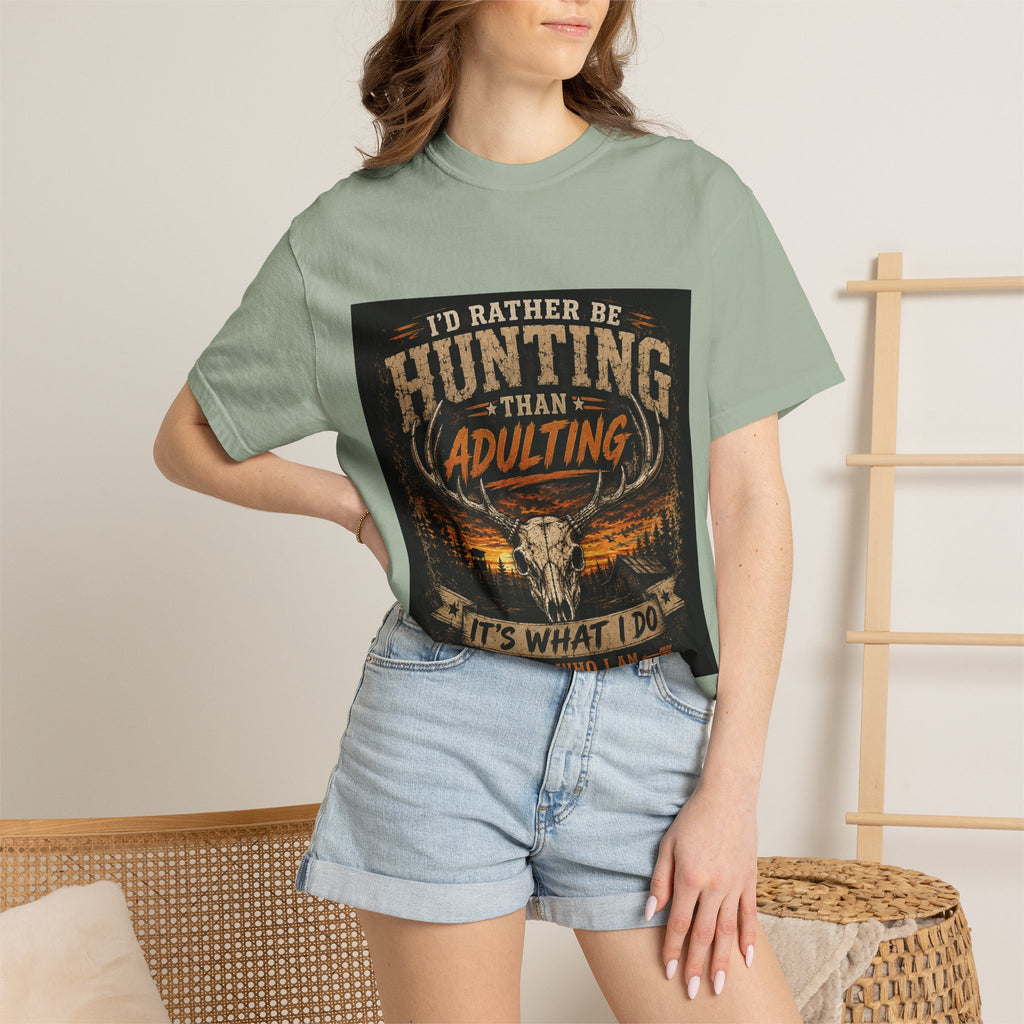 Hunting Over Adulting T-Shirt — "I'd Rather Be Hunting Than Adulting" Outdoor Shirt