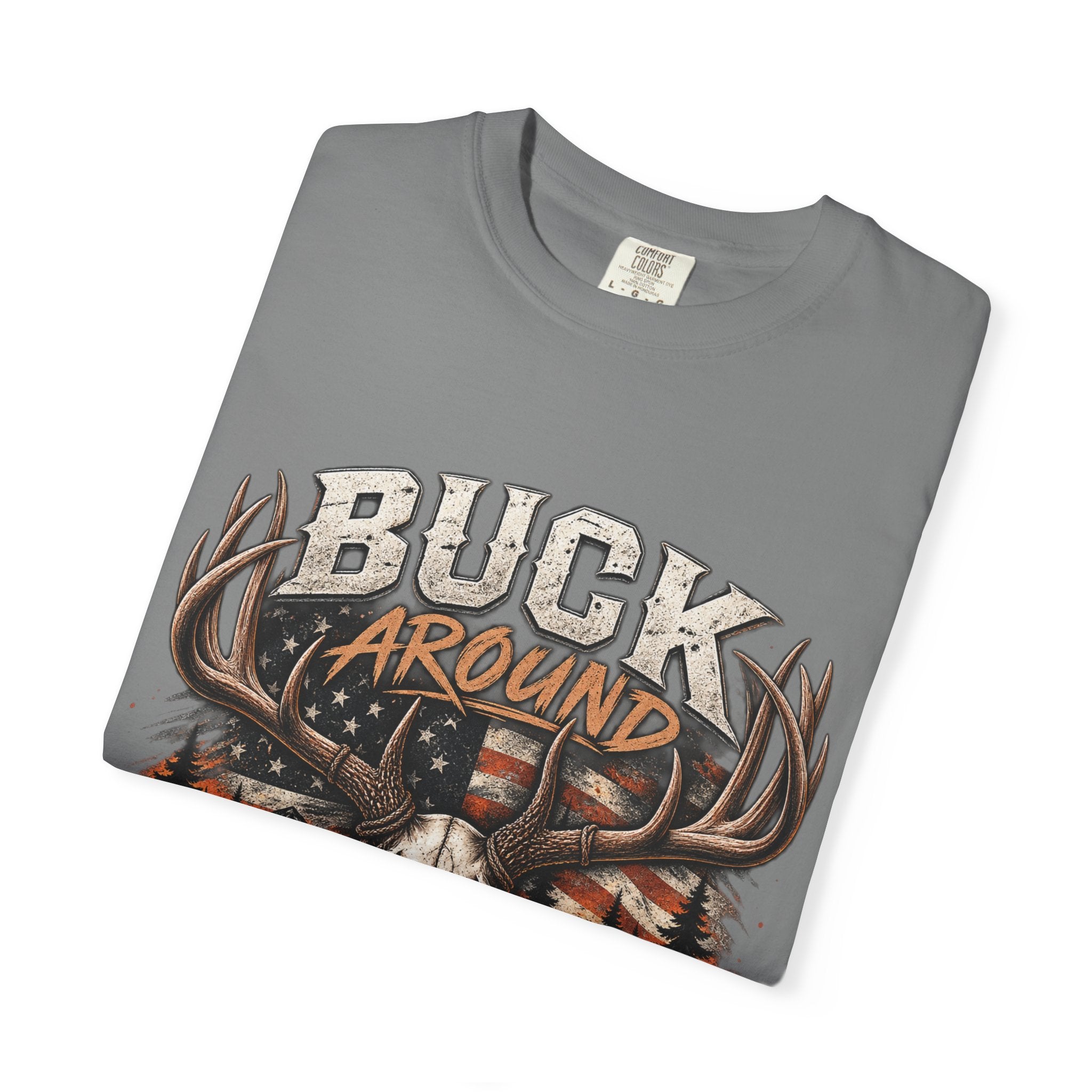 Buck Around And Find Out T-Shirt — Vintage Deer Skull Hunting Tee