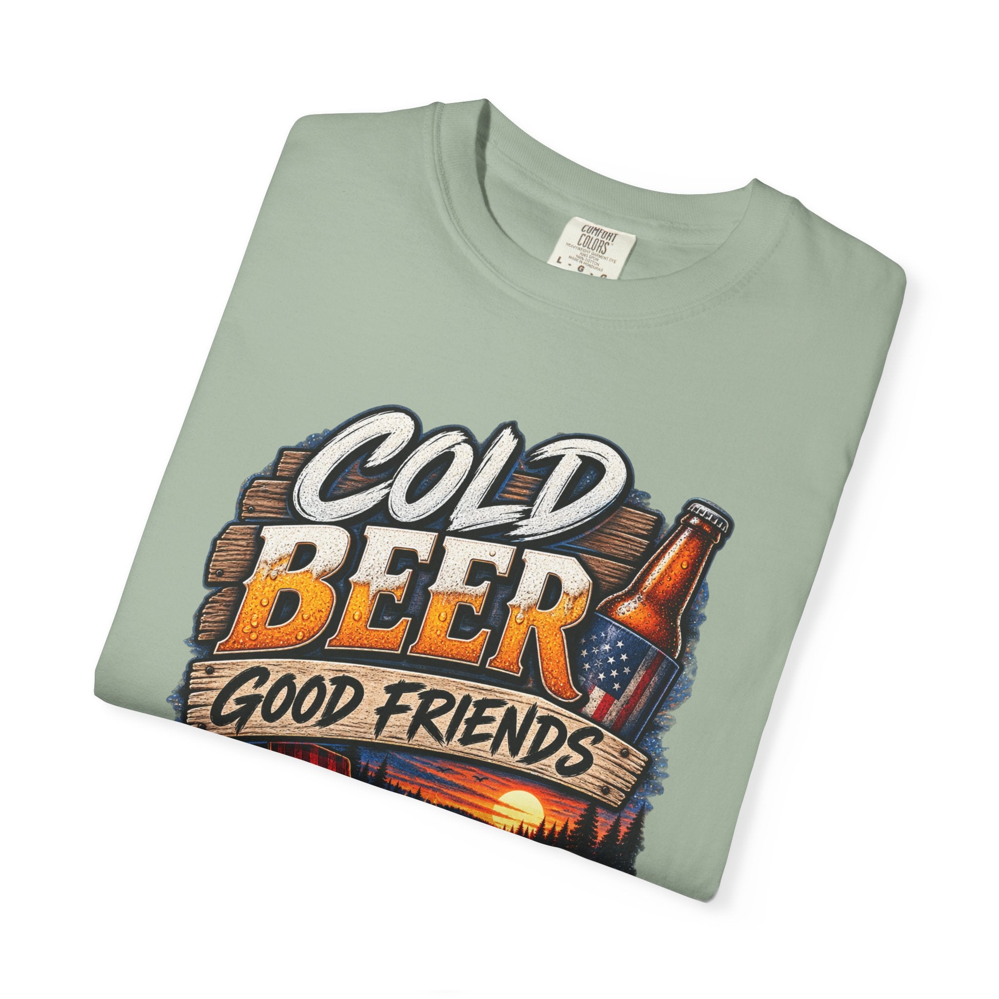 T-Shirt — "Cold Beer, Good Friends, Bad Decisions" Campfire Graphic Tee