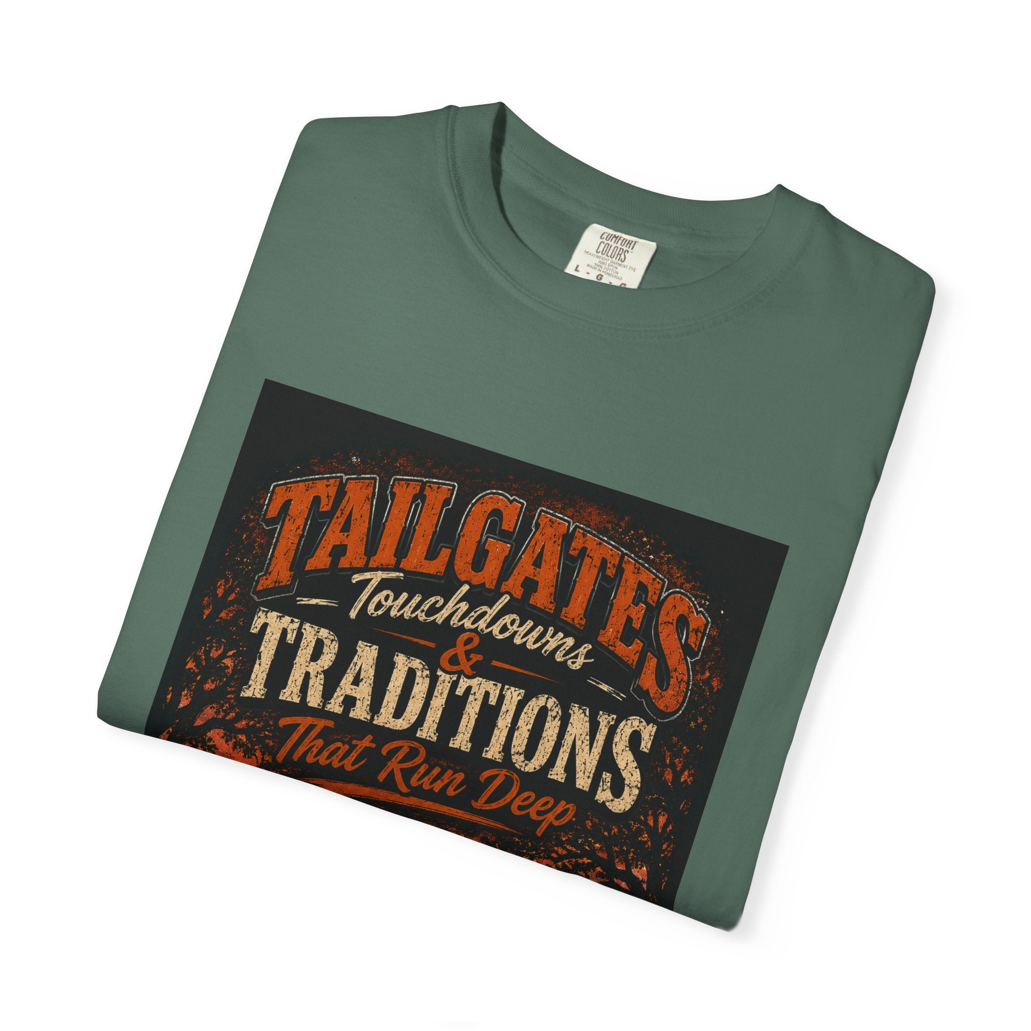 Tailgates & Touchdowns T-Shirt — Tailgate Traditions Football Game Day Tee