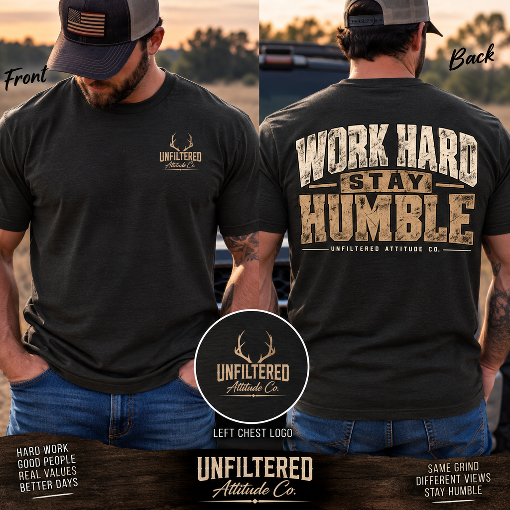 Work Hard Stay Humble – Men’s Graphic T-Shirt