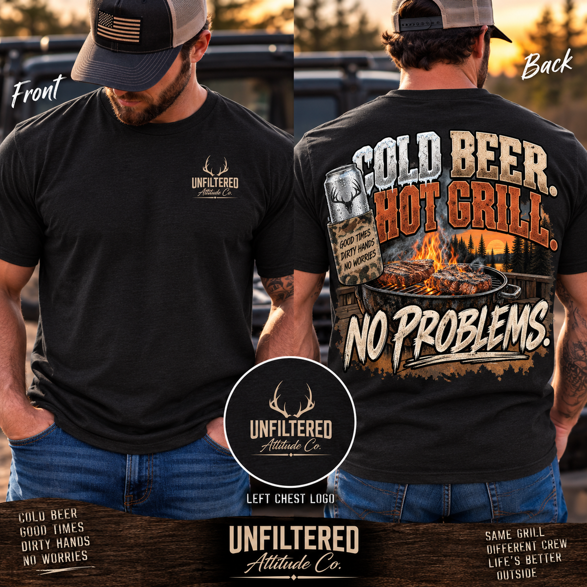 Men’s Grit & Attitude Graphic T-Shirt – Bold Outdoor Style