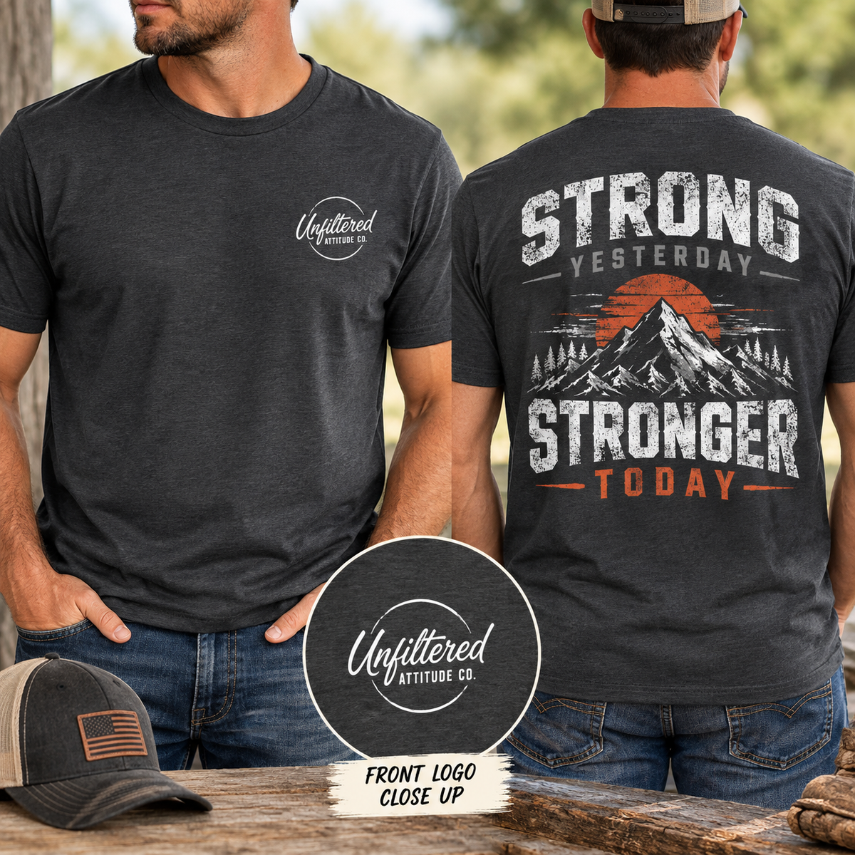 Strong Yesterday, Stronger Today — Men's Graphic Tee