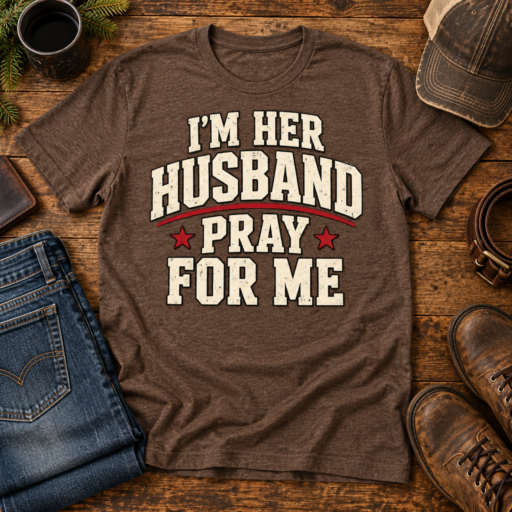 I’m Her Husband, Pray for Me — Funny Husband Graphic Tee