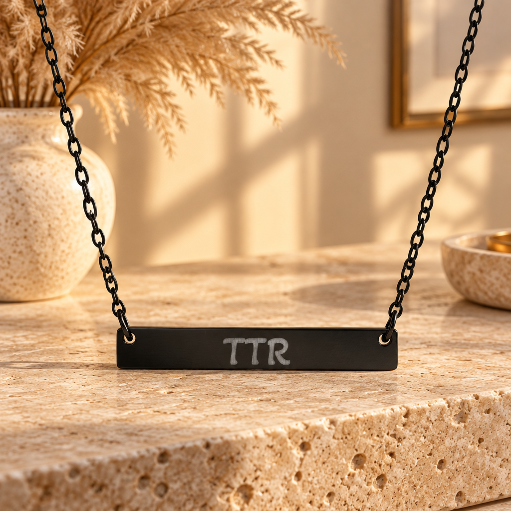 Personalized Engraved Bar Necklace