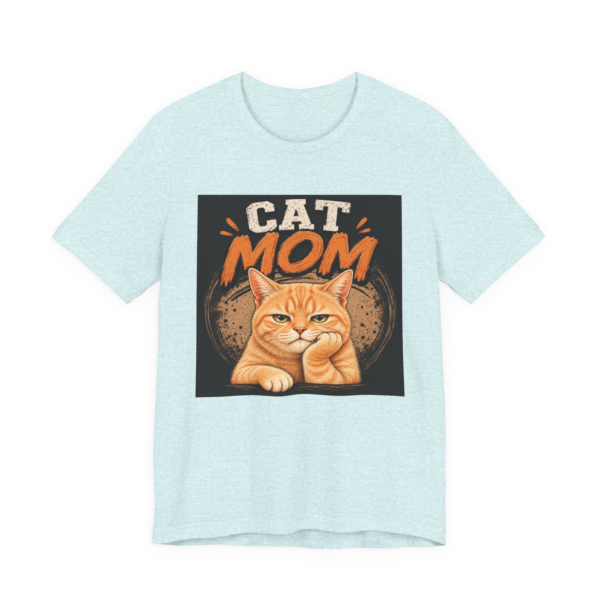 Cat Mom T-Shirt — Cute Orange Cat Graphic Tee for Cat Lovers