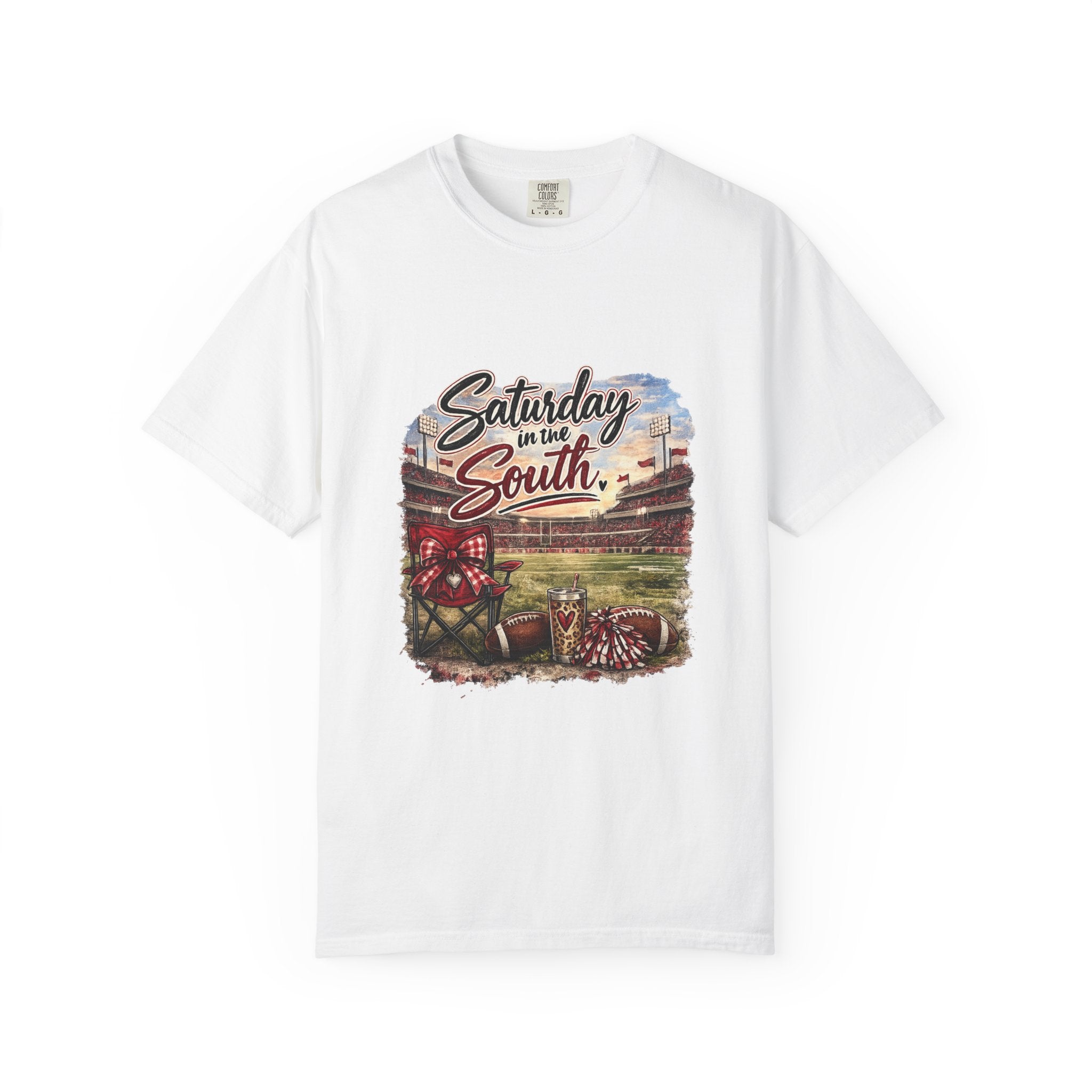 Saturday in the South T-Shirt – Tailgate Picnic Football Vintage Stadium Tee