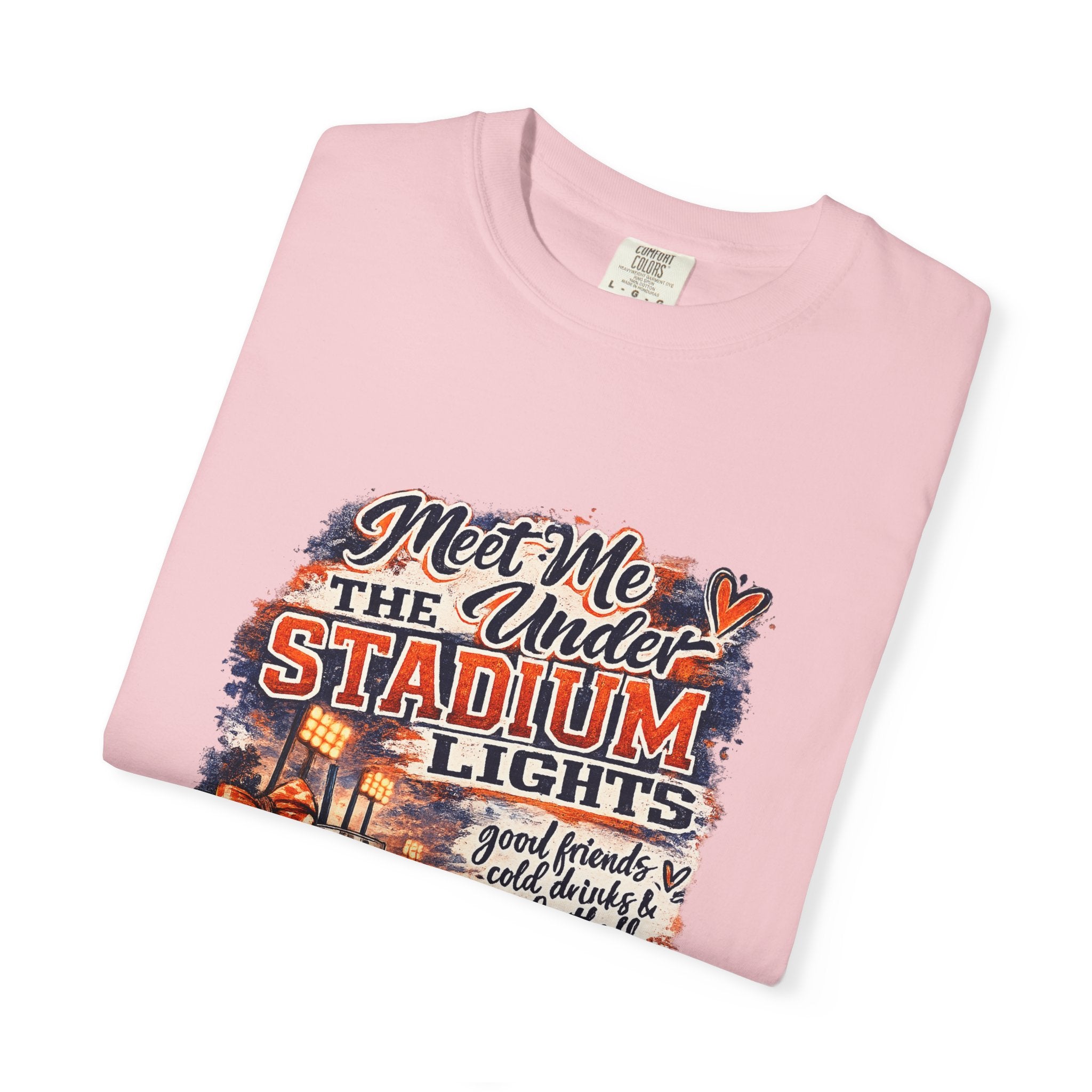 Stadium Lights Football Graphic T-Shirt — "Meet Me Under the Stadium Lights"