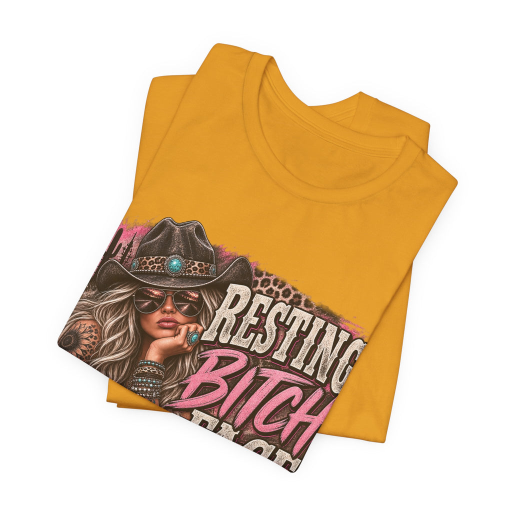 Resting Bitch Face Cowboy Tee — Funny Western Graphic T-Shirt