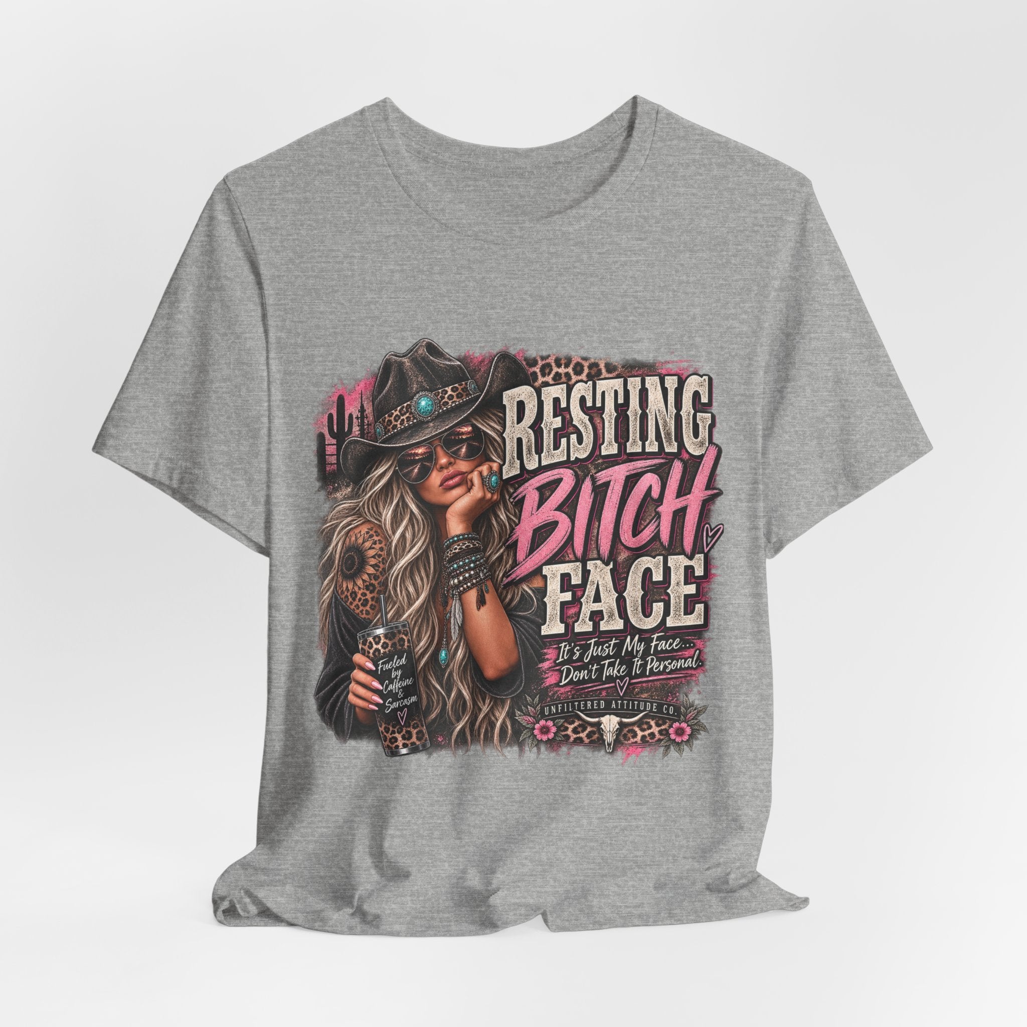 Resting Bitch Face Cowboy Tee — Funny Western Graphic T-Shirt